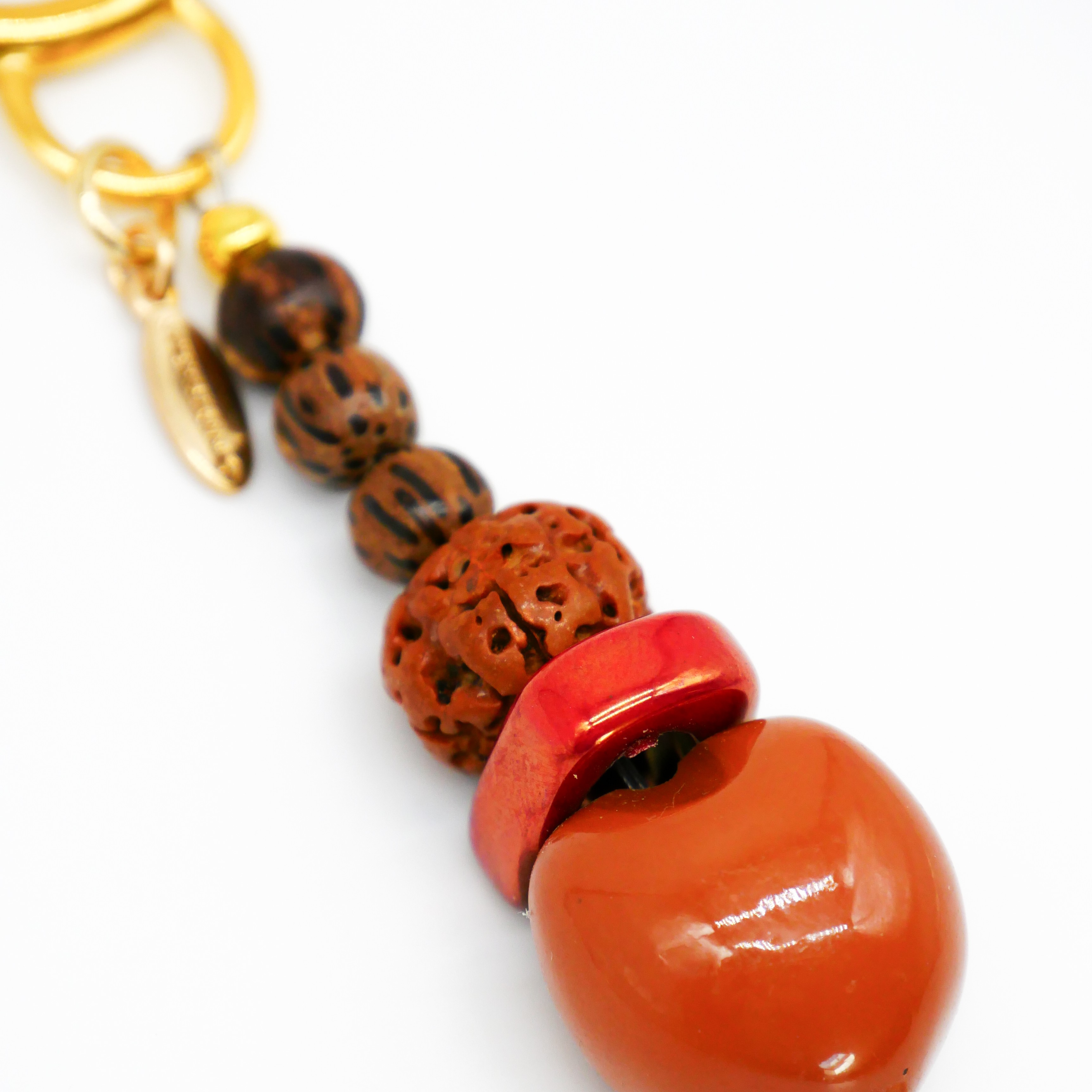 "Lucky Pendant" Anhänger, 1 Strang Holz-Samenperle, Keramik- und Knochenperle "Lucky Pendant" Anhänger, 1 Strang Holz-Samenperle, Keramik- und Knochenperle