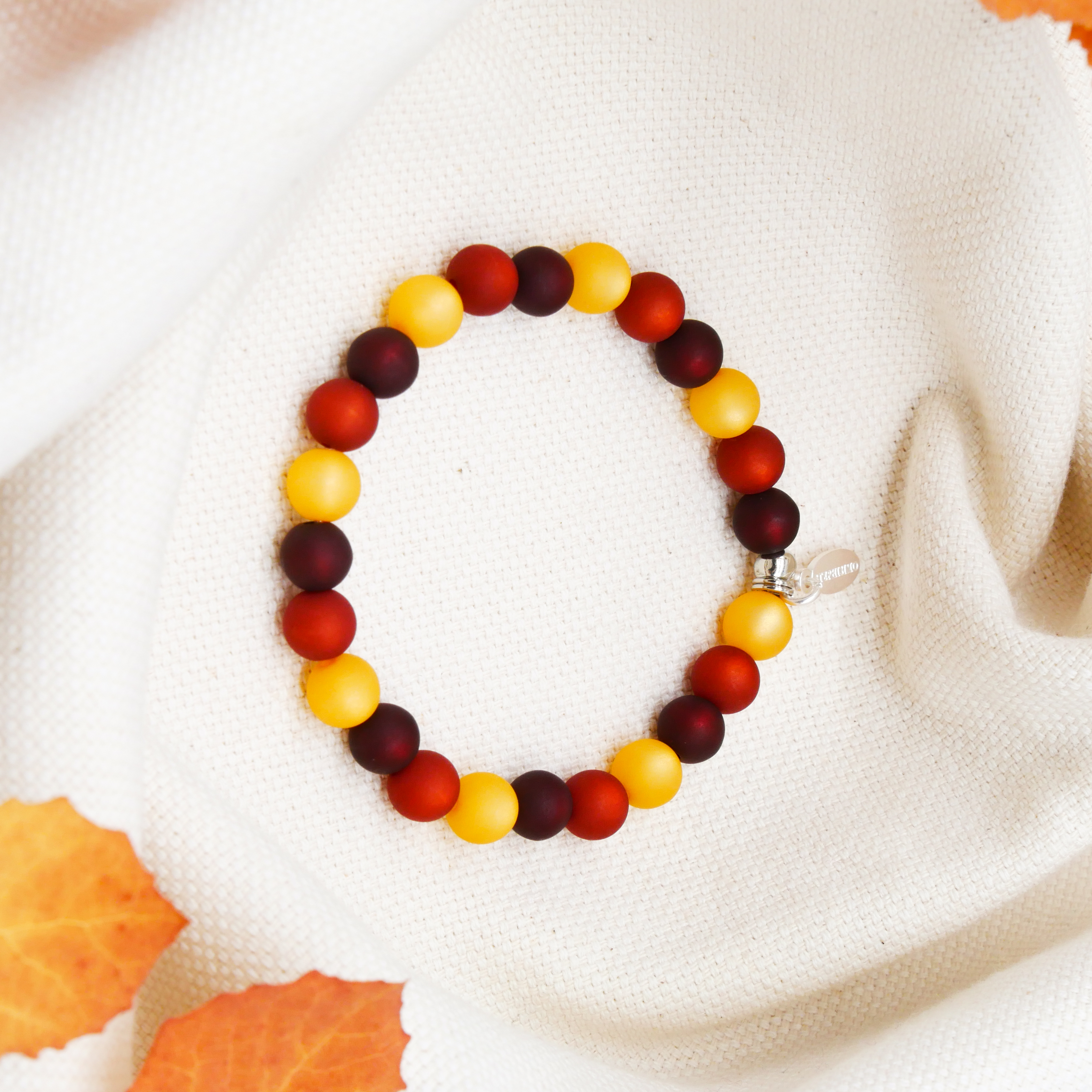 "Color Explosion" Bracelet with Polaris Beads - choclate brown