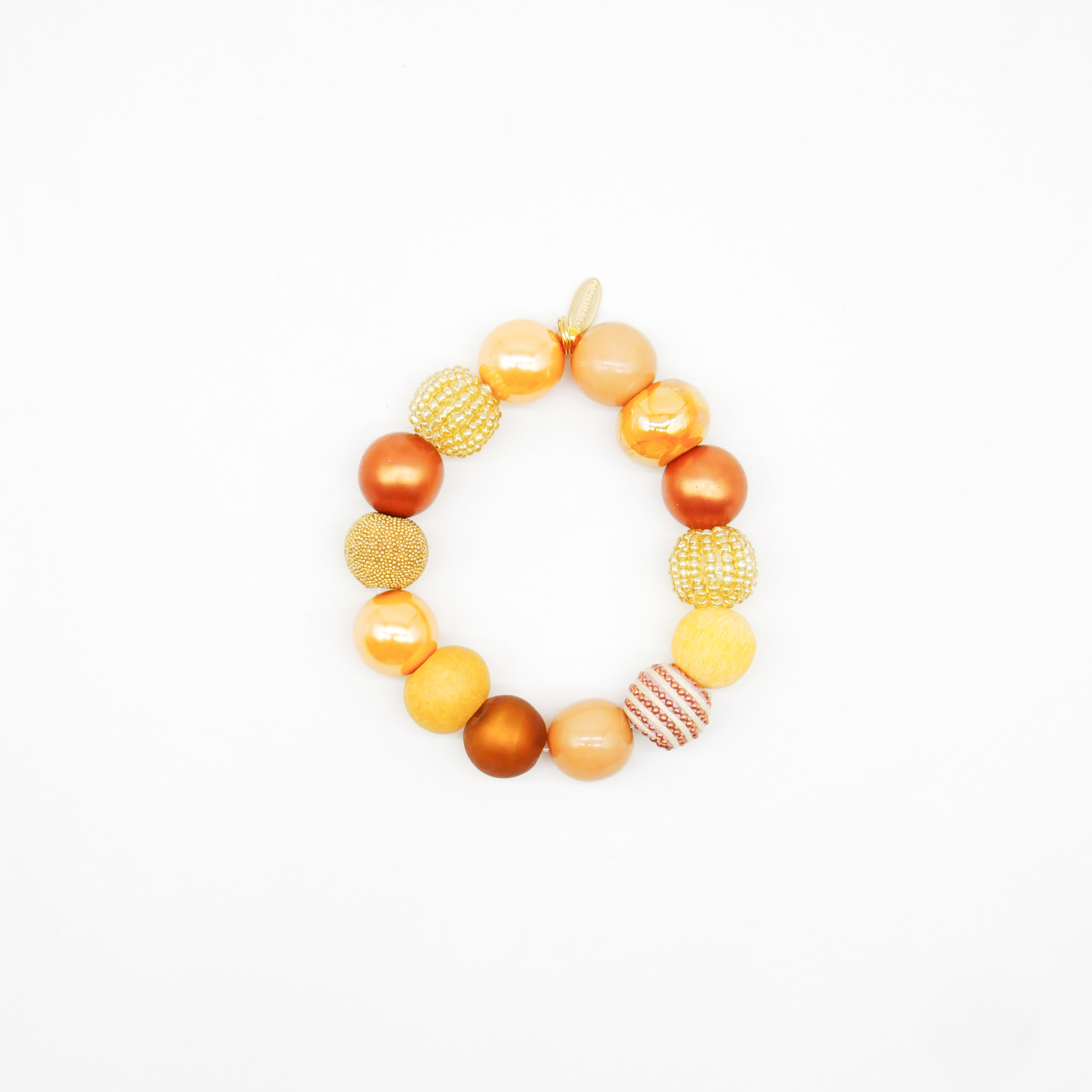  "Bollywood" Armband auf Gummi, sand