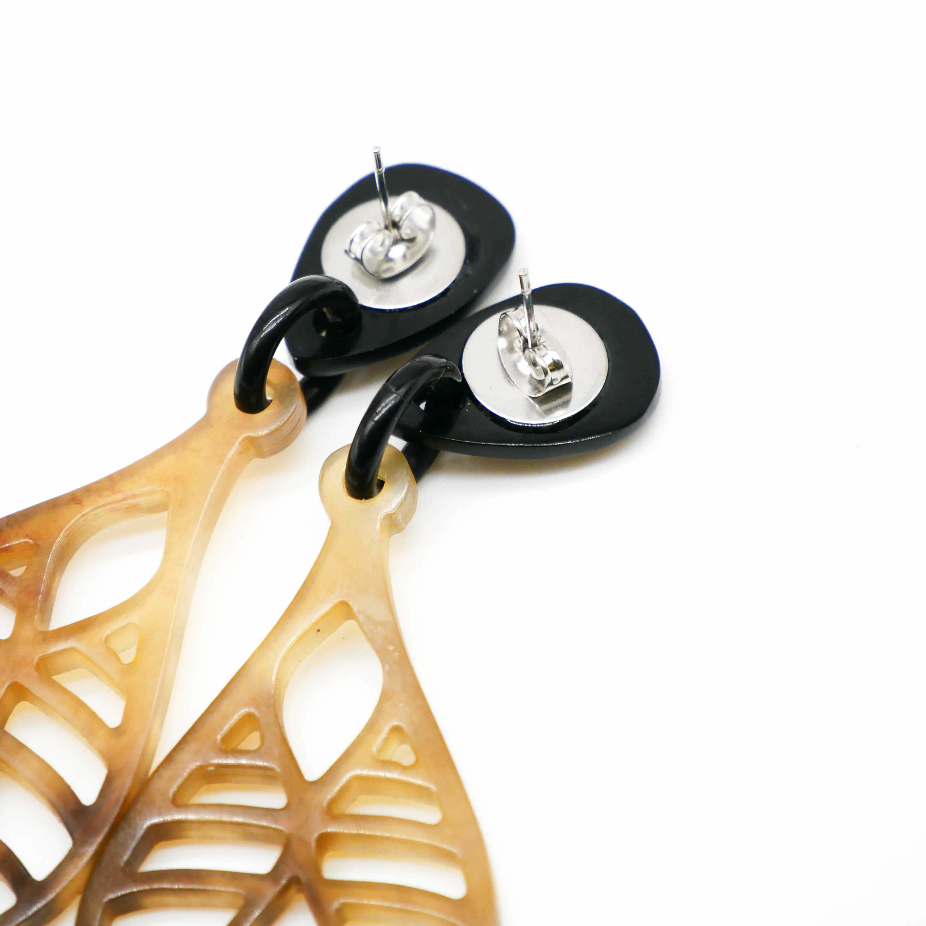  "Craft Art" Ohrring "Pendel" braunes Horn