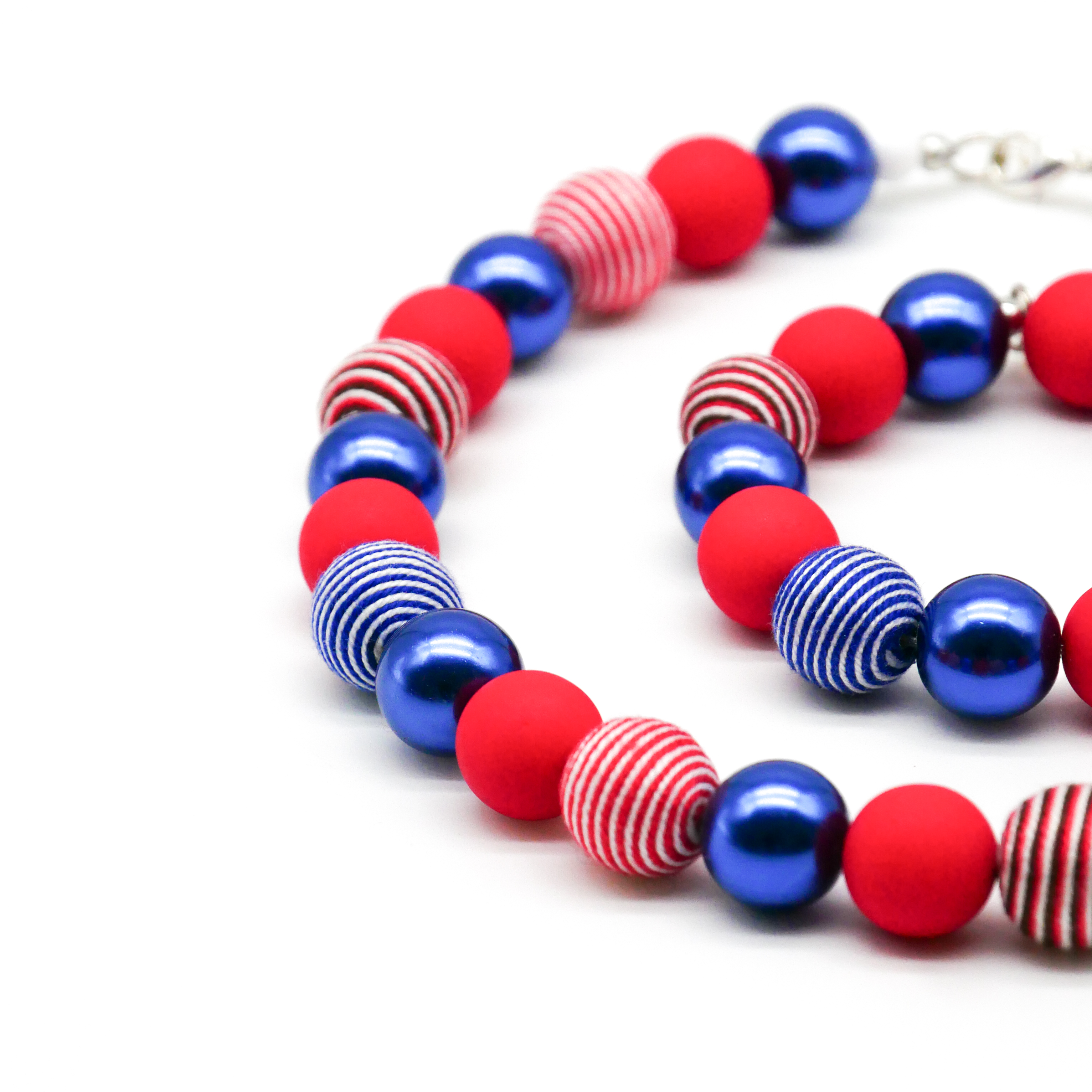  "Bollywood" Armband auf Gummi, marine