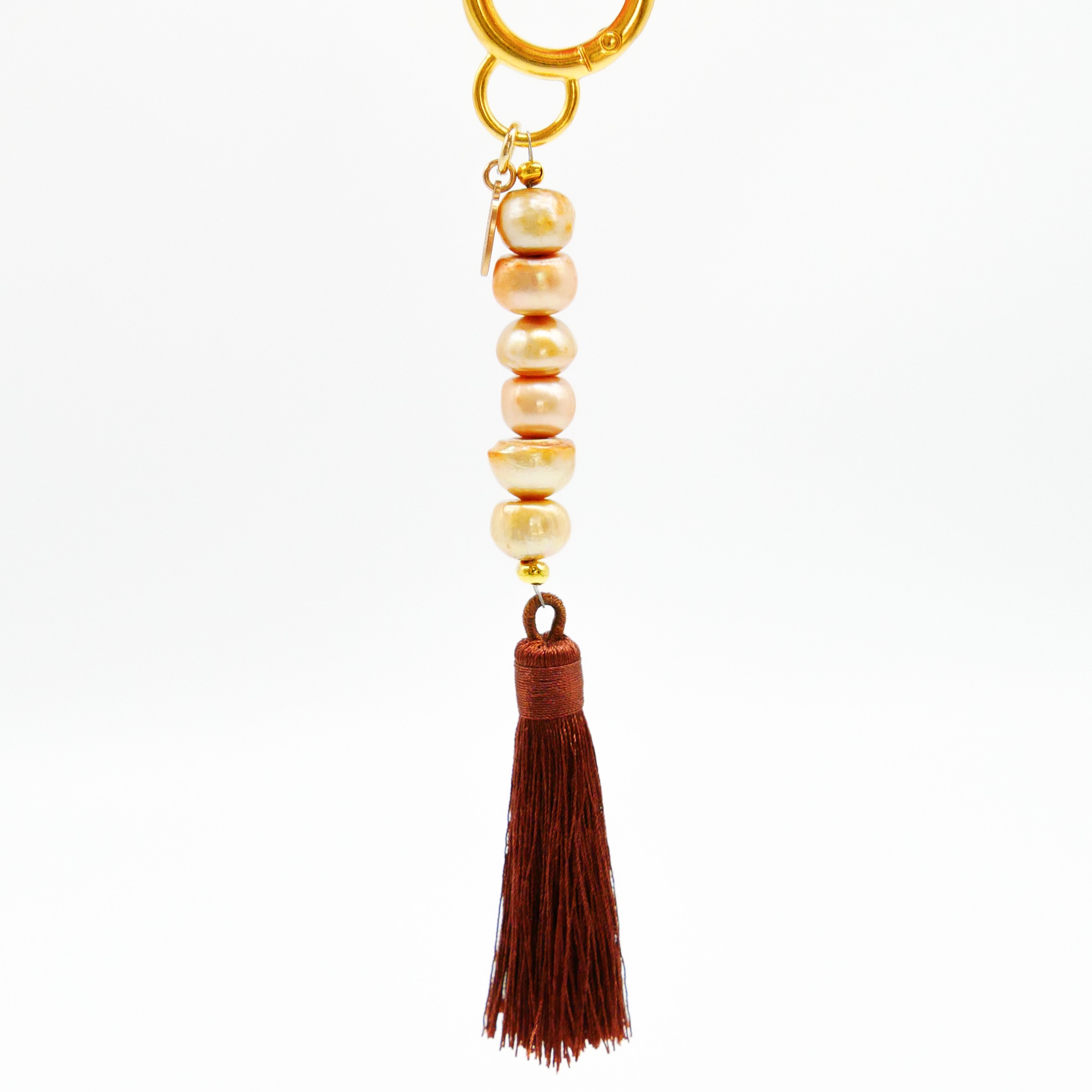 "Lucky Pendant" Anhänger, 1 Strang SWZ Perle große braune Quaste "Lucky Pendant" Anhänger, 1 Strang SWZ Perle große braune Quaste