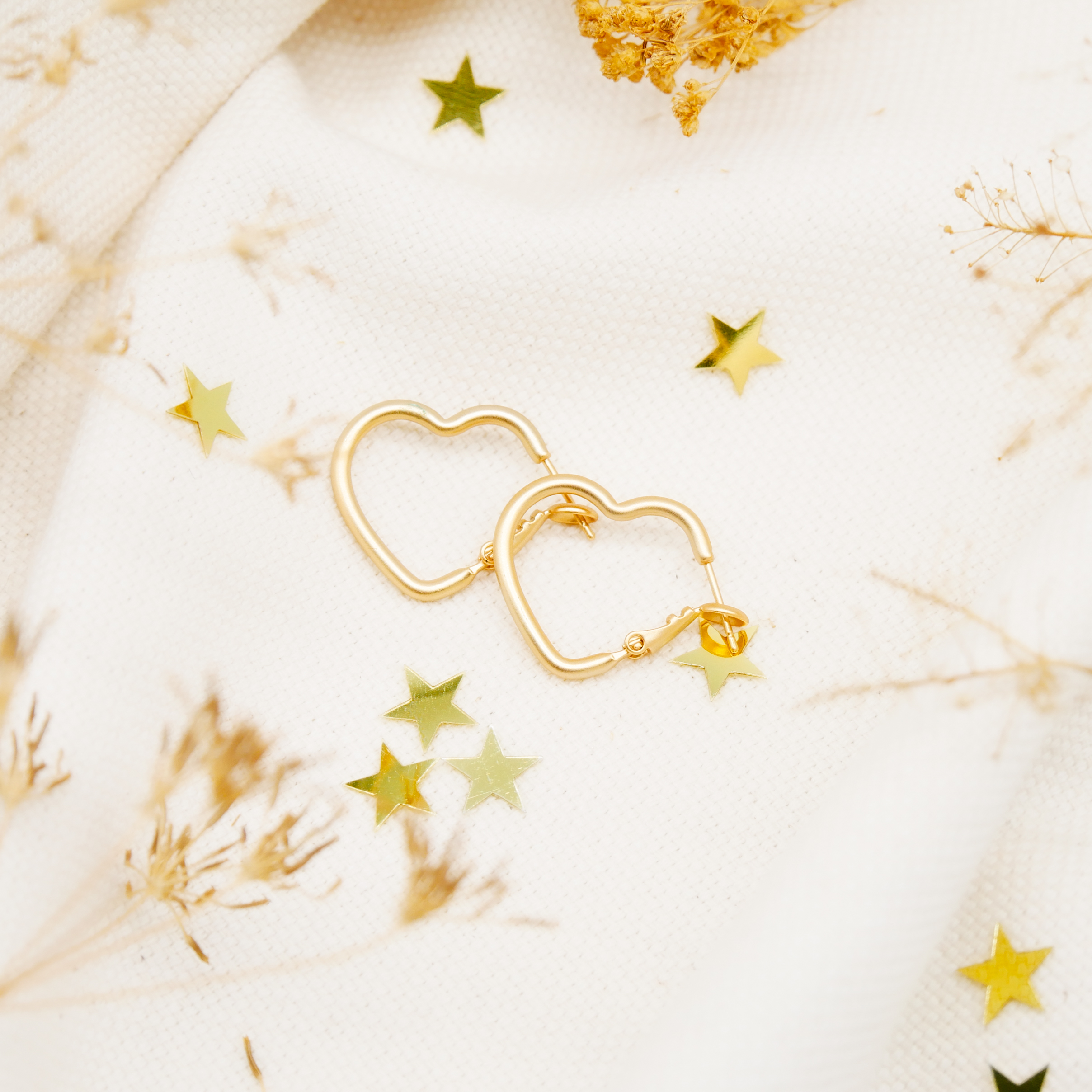 "Circle" Creole Herz vergoldet 28 x 22 mm