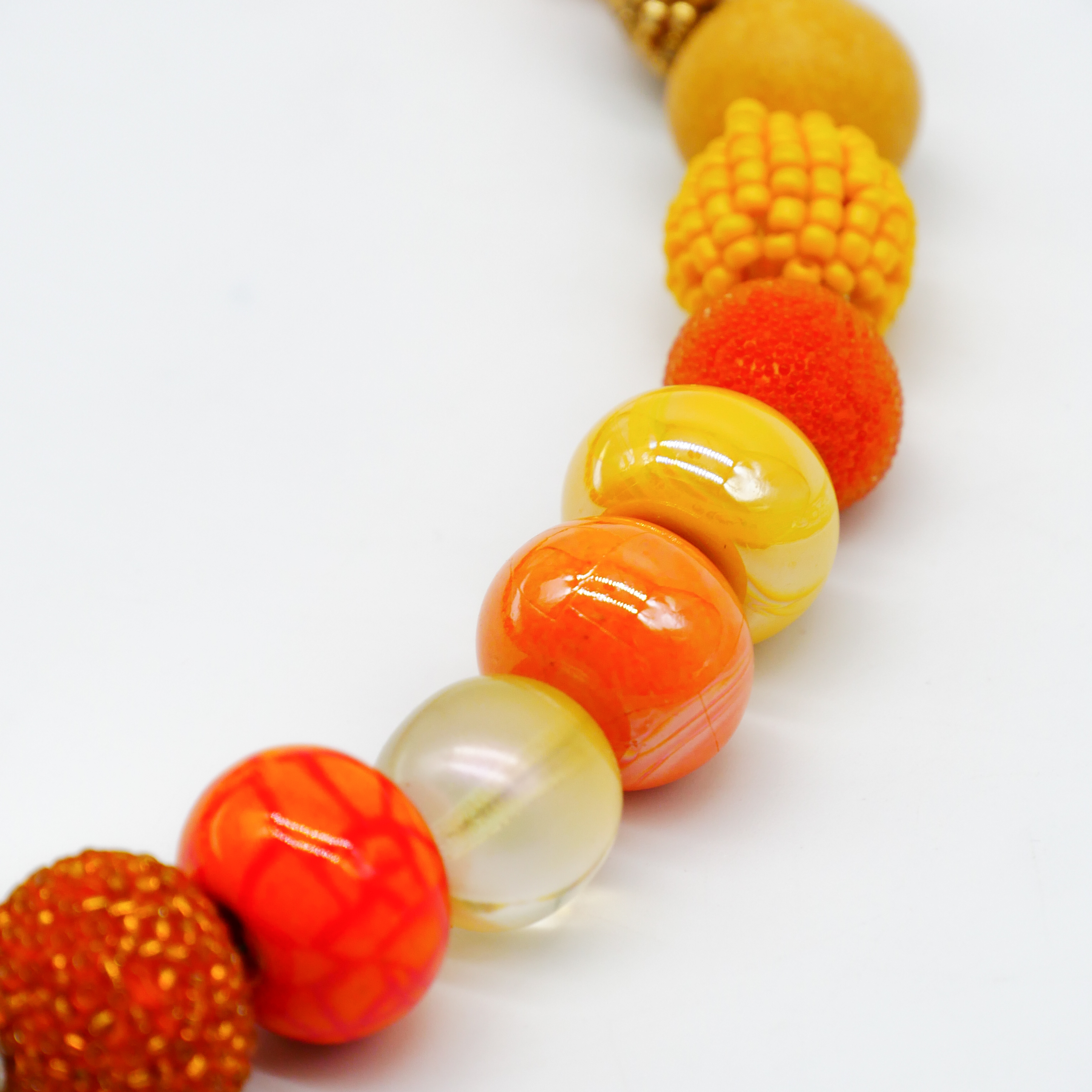 "Bollywood" Kleine Bollywood Ø ca. 16 mm, gelb-orange