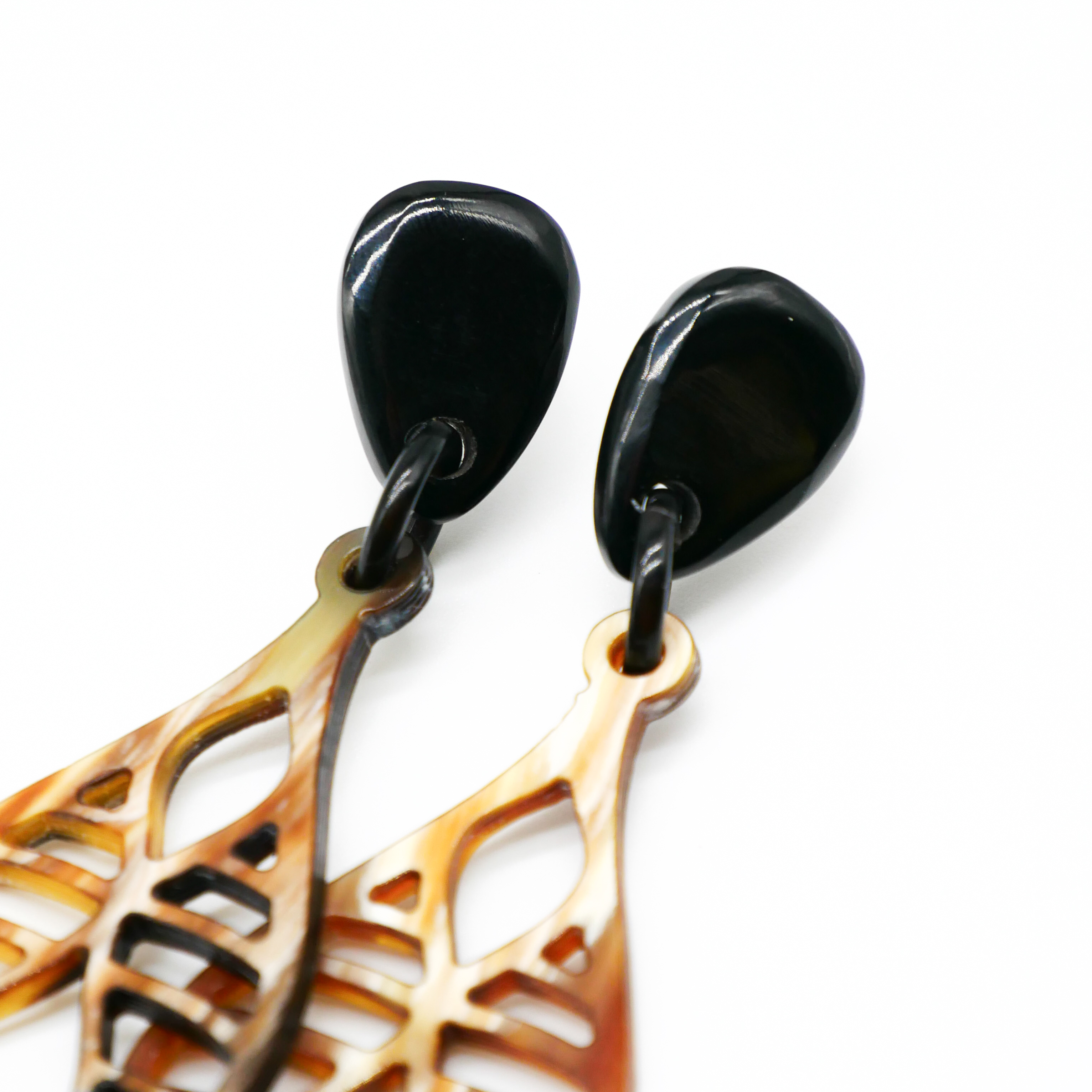  "Craft Art" Ohrring "Pendel" braunes afrikanisches Horn