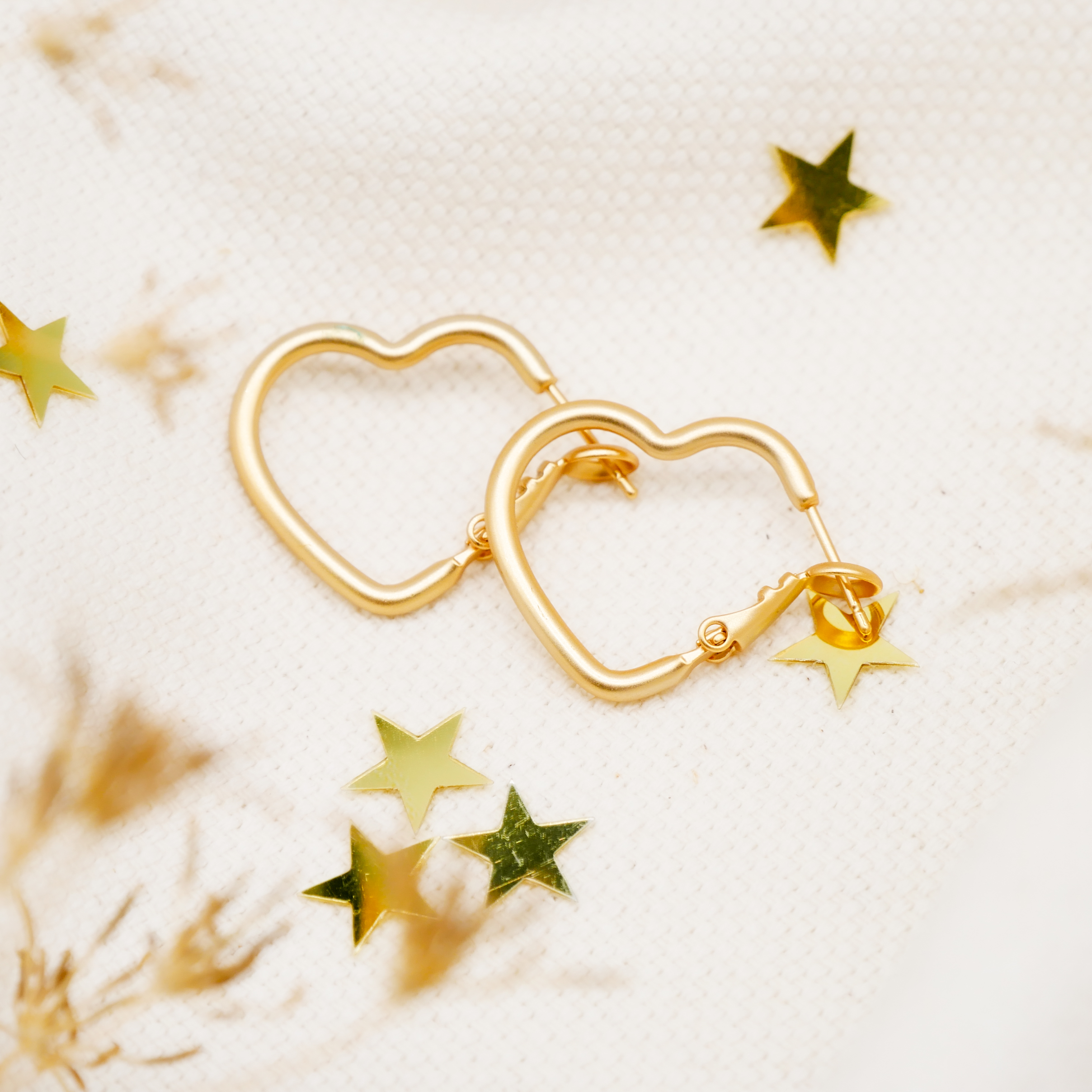 "Circle" Creole Herz vergoldet 28 x 22 mm