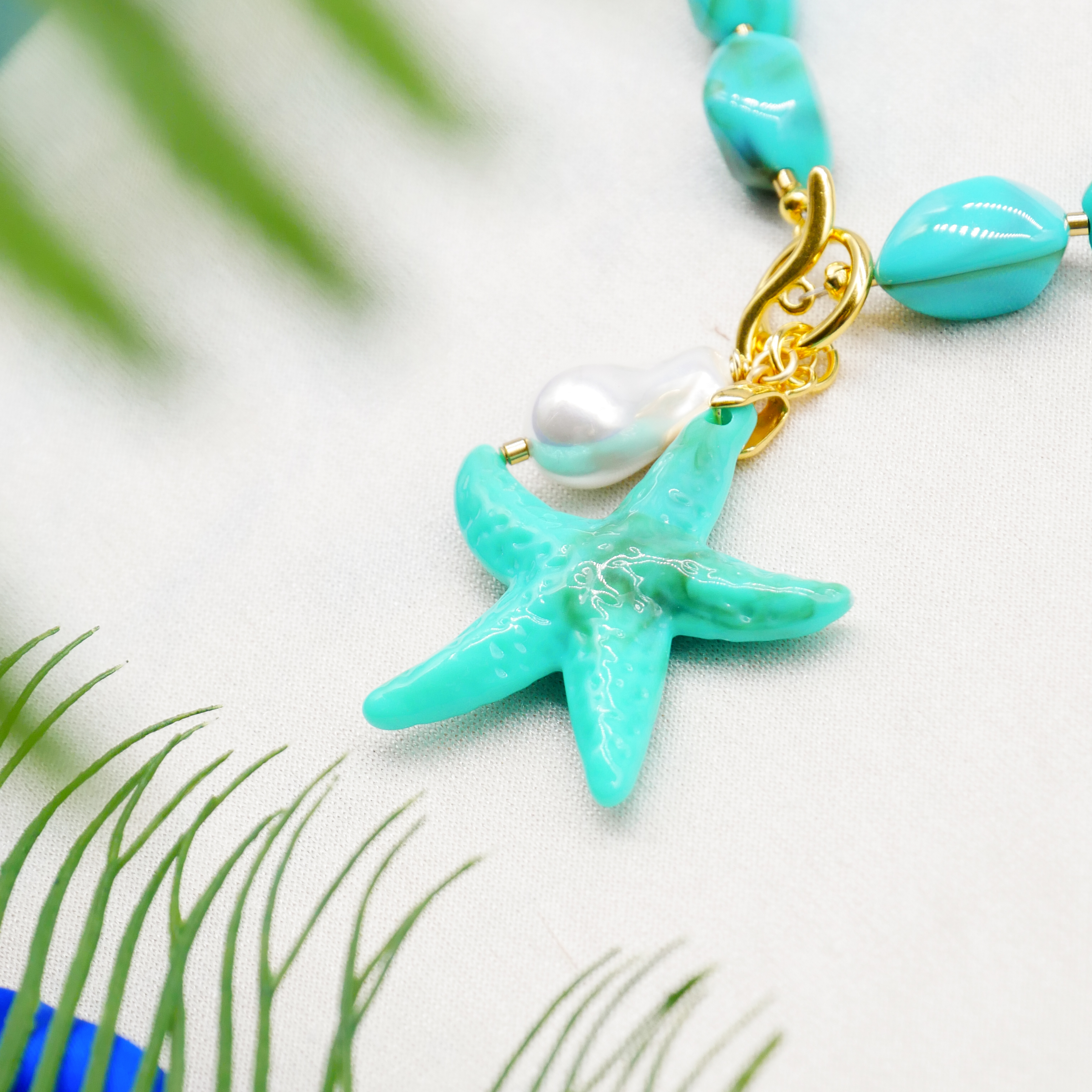  "Summer Feeling" Kette "Sea Star" Resinperlen