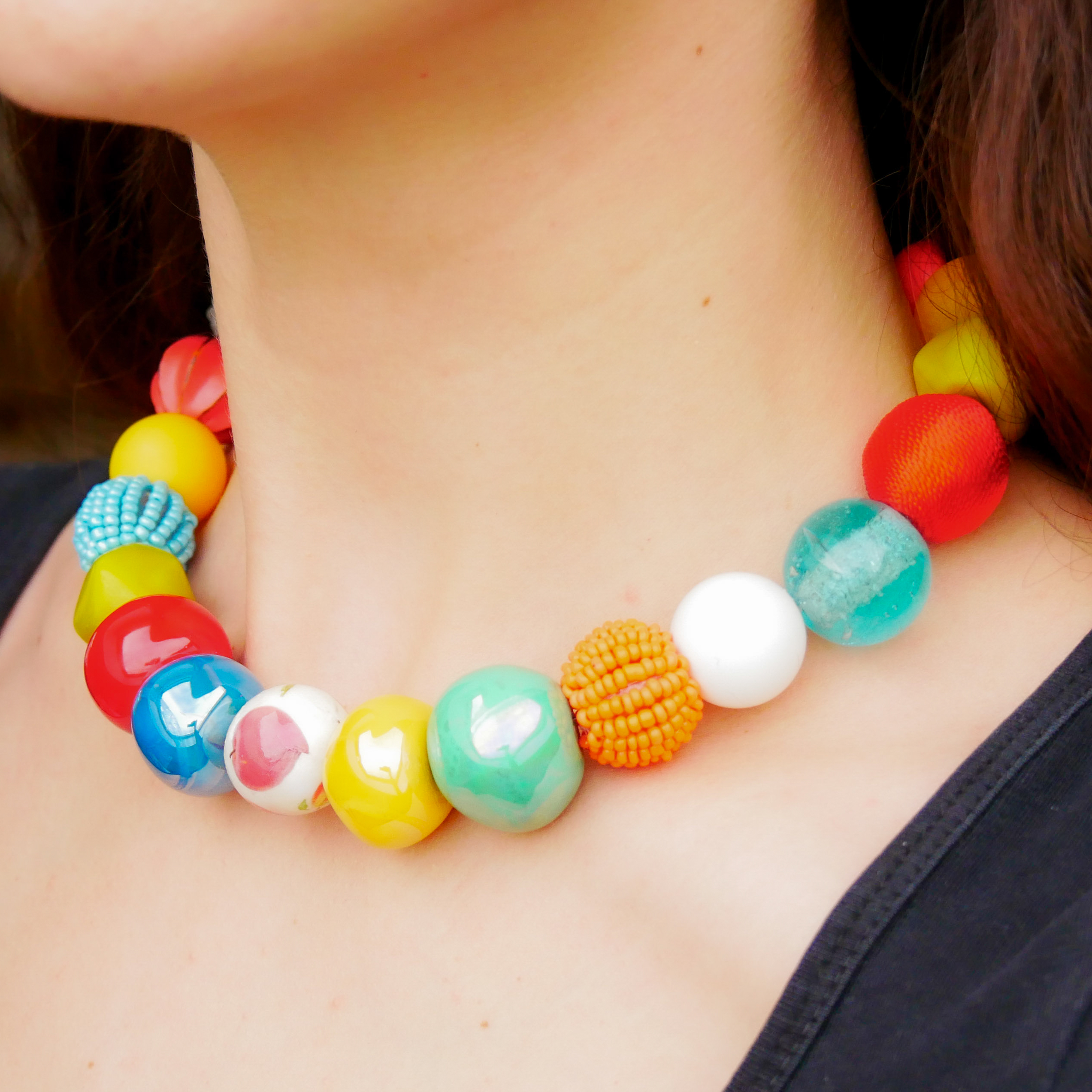 "Bollywood" Kette Ø ca. 20 mm, bunt 