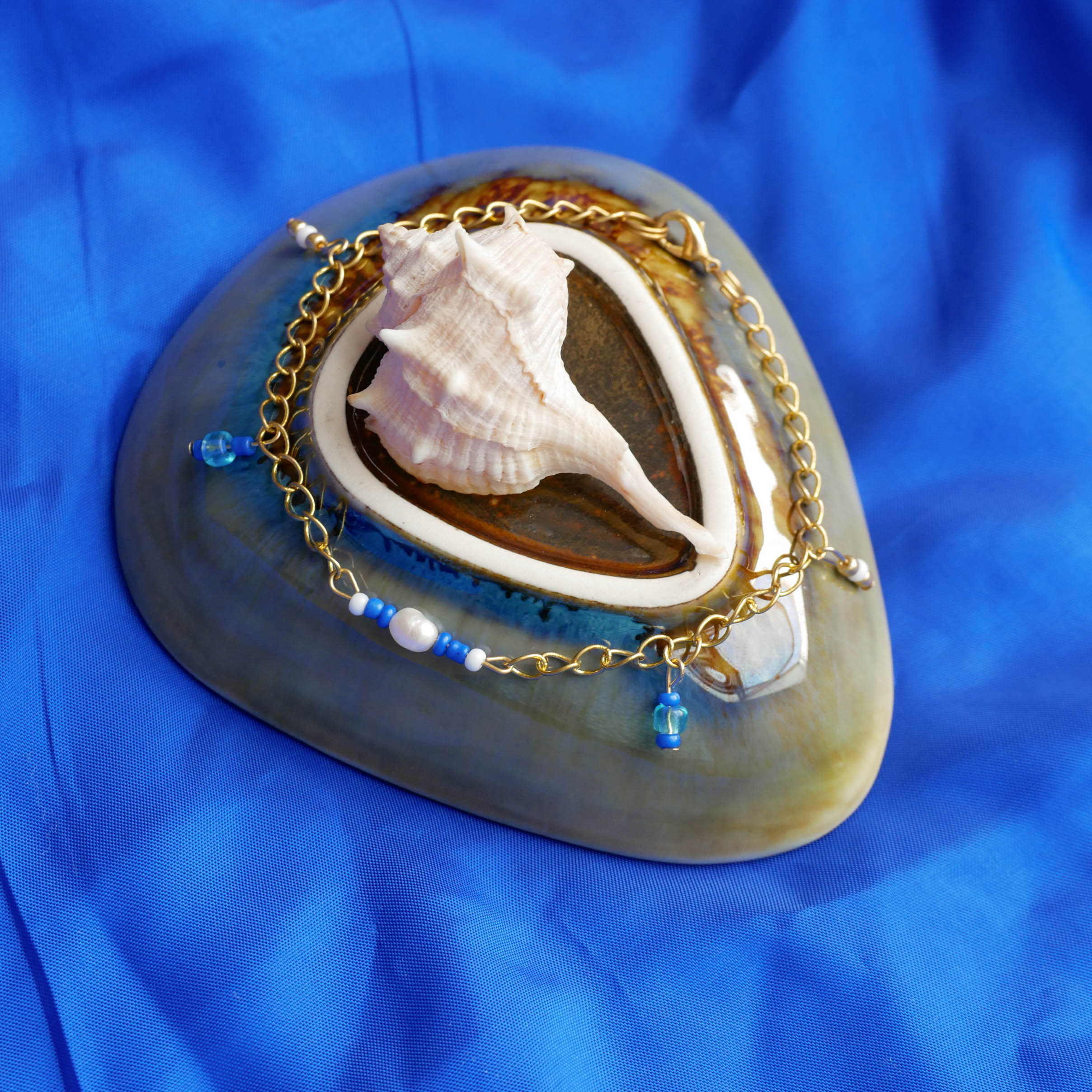 DIY Schmuckbox, Ocean, maritime Töne 1x Kette, 2x Armband, 2x Ohrring, 1x Ring DIY Schmuckbox, Ocean, maritime Töne 1x Kette, 2x Armband, 2x Ohrring, 1x Ring