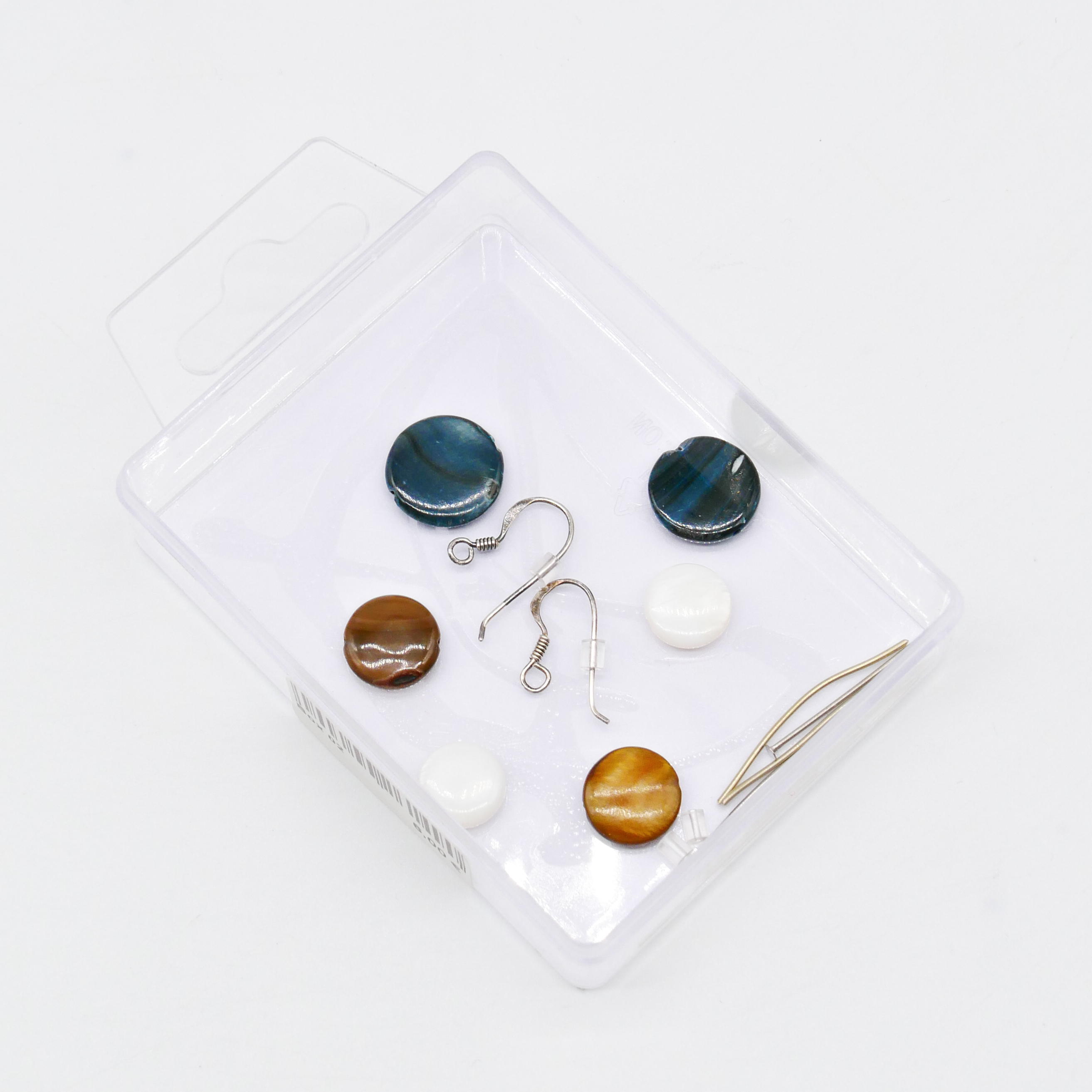 DIY kleine Schmuckbox, Ohrring Perlmuttschimmer, 925 Silber Ohrhaken, Perlmuttscheiben DIY kleine Schmuckbox, Ohrring Perlmuttschimmer, 925 Silber Ohrhaken, Perlmuttscheiben