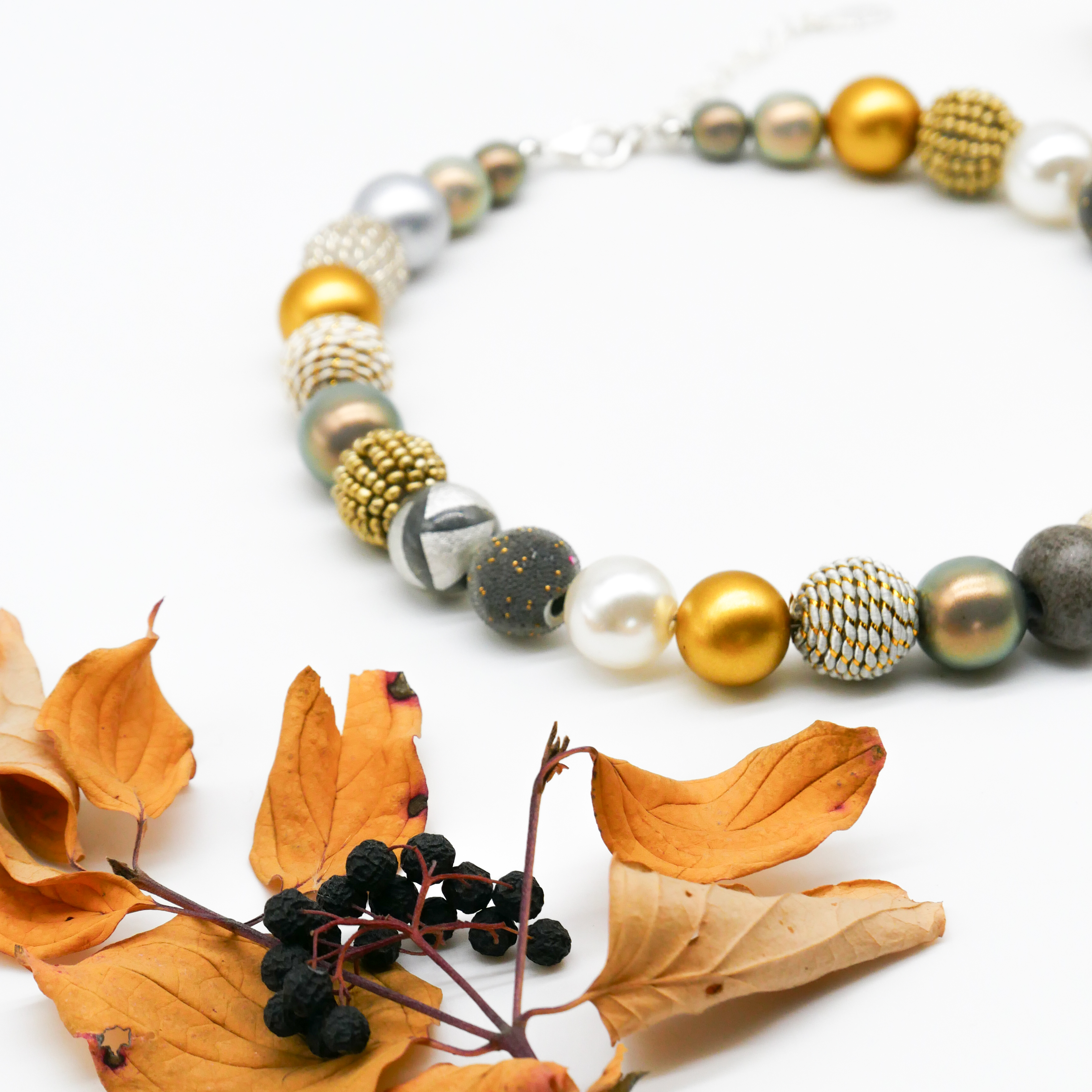 "Bollywood" Kette, Granit