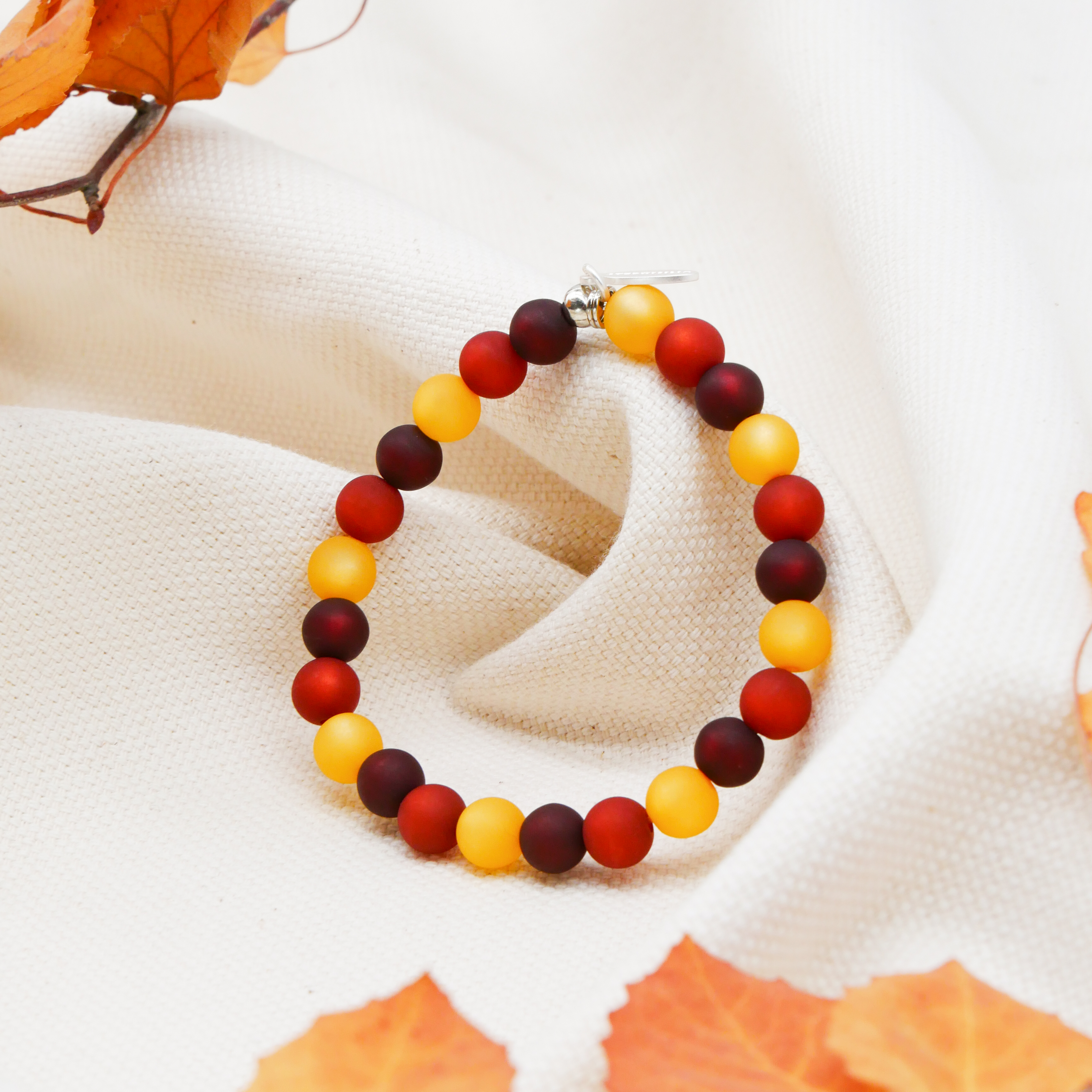 "Color Explosion" Bracelet with Polaris Beads - choclate brown