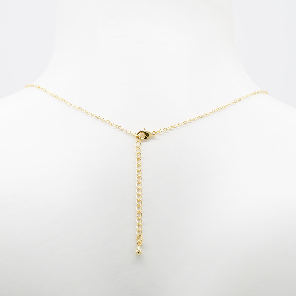 "Fine Filigré" feine kurze Metallkette,kleine Dreiecke, vergoldet