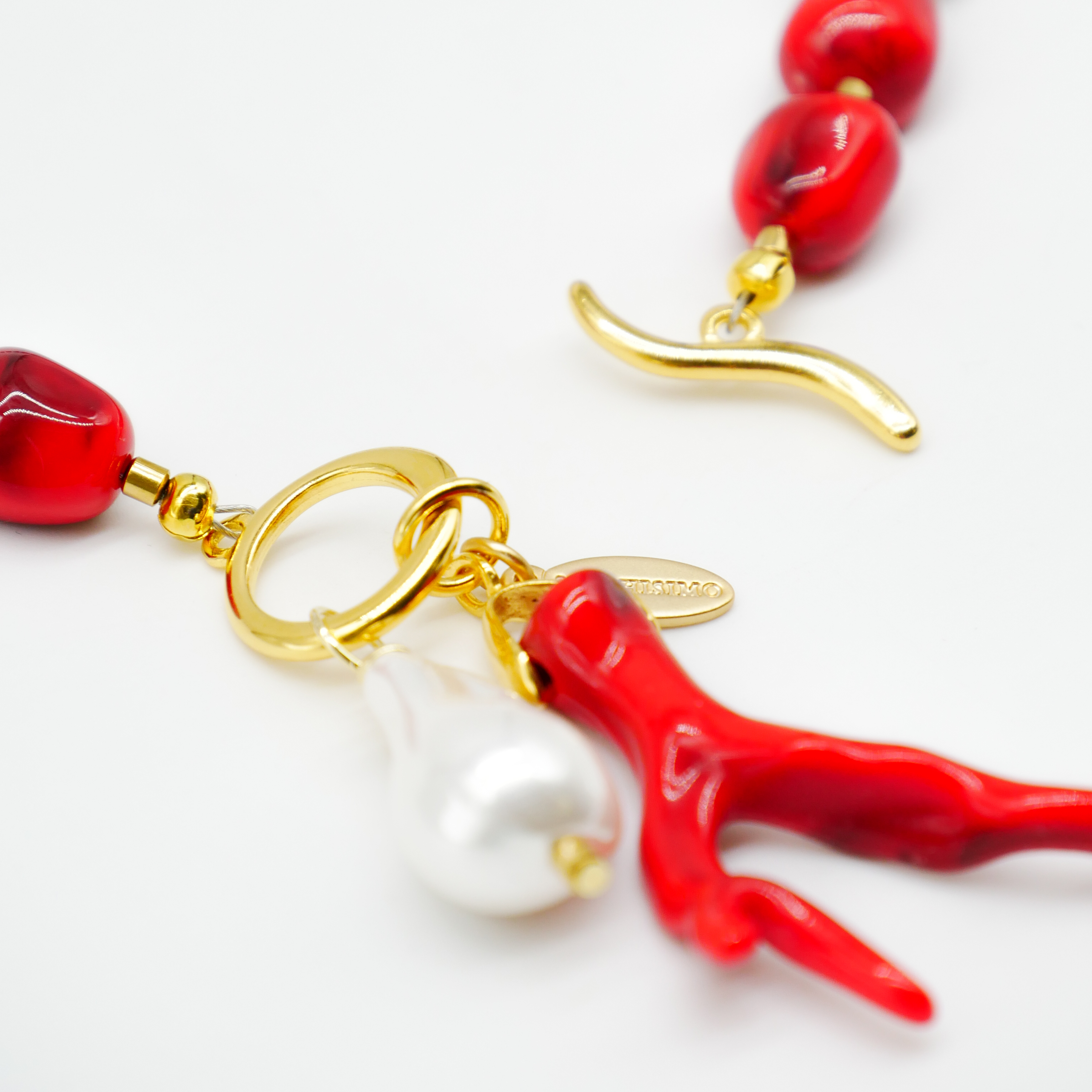  "Summer Feeling" Kette "Coral Sea" Resinperlen                        