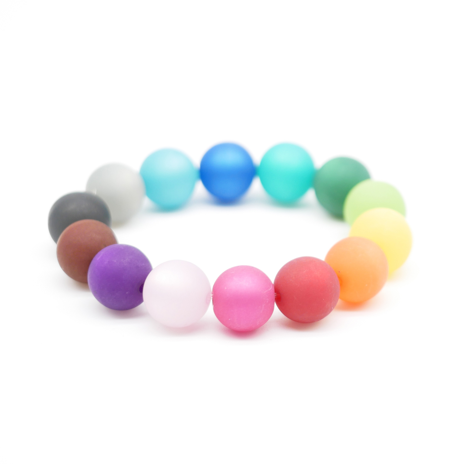 "Color Explosion" Armband mit Polaris-Perlen - Regenbogen