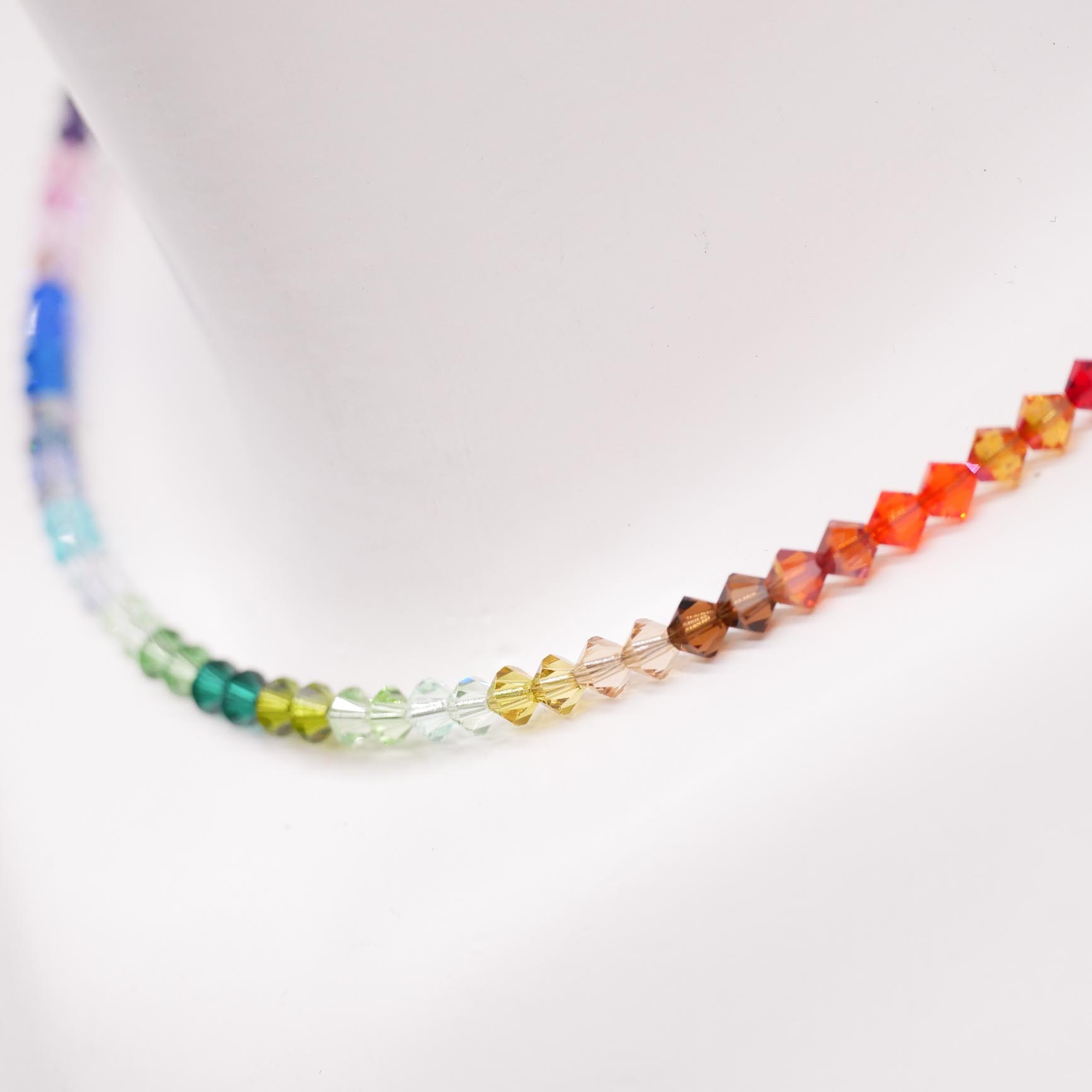 Rainbow necklace "Bunte Classics" with crystallized elements