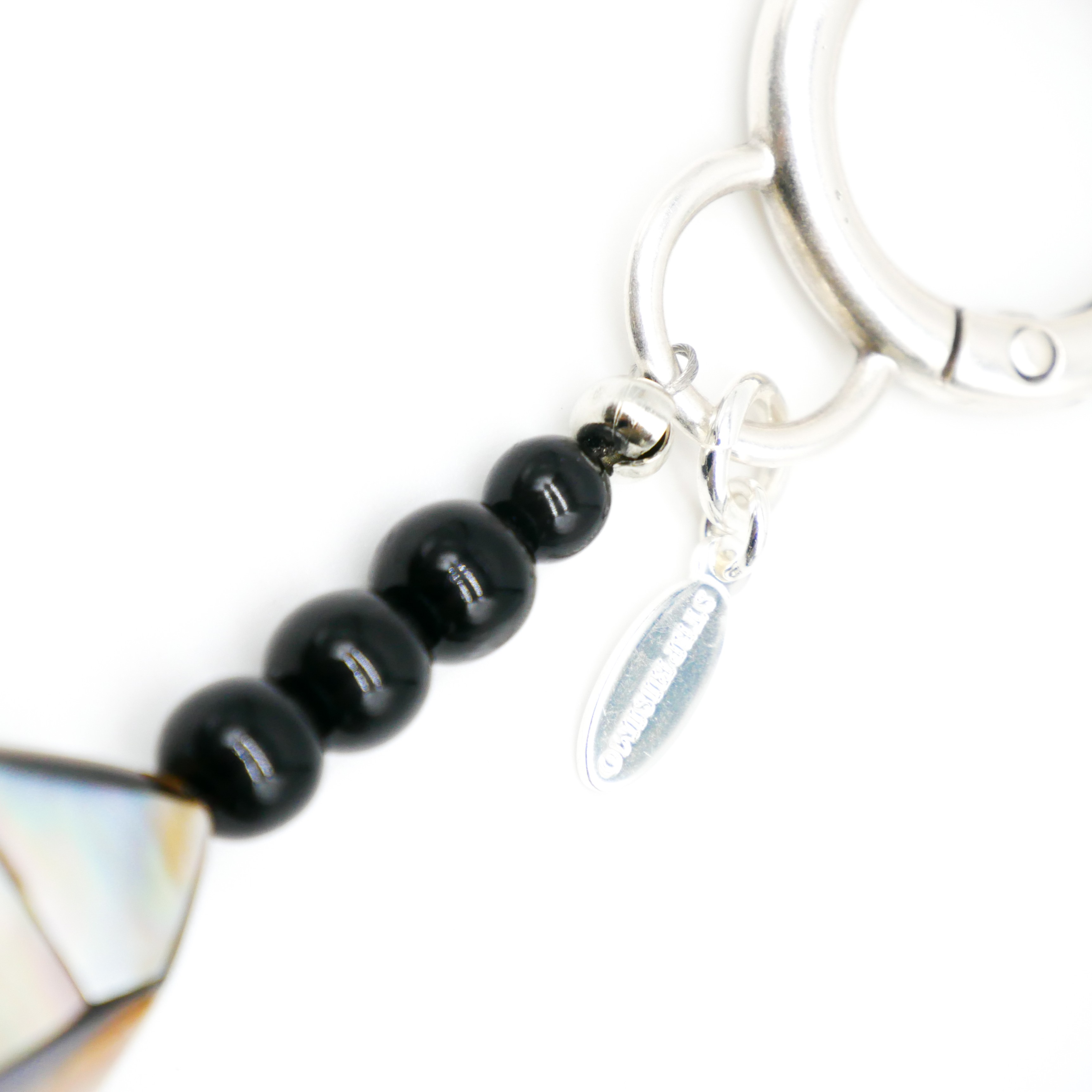 "Lucky Pendant" Anhänger, 1 Strang Glasperlen schwarz mit Designperle Brownlips "Lucky Pendant" Anhänger, 1 Strang Glasperlen schwarz mit Designperle Brownlips