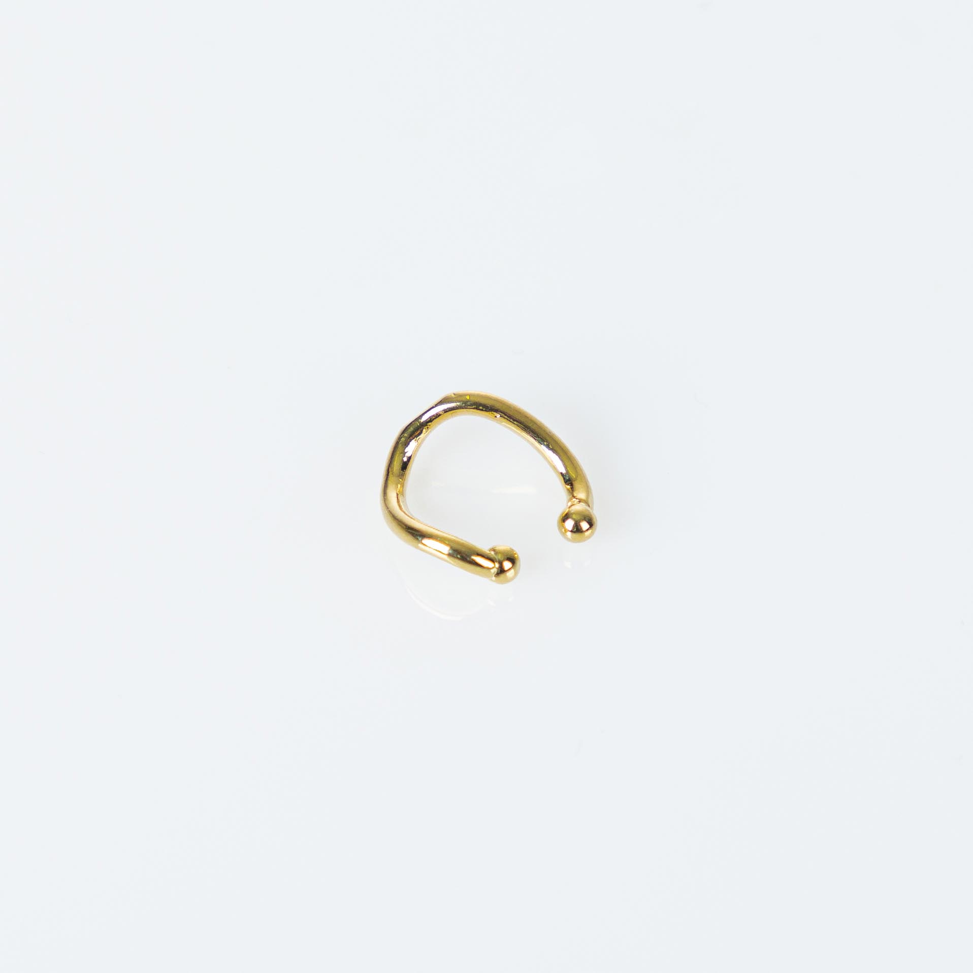 "Fine Filigré"  Earcuff, 15 mm geschwungen, vergoldet