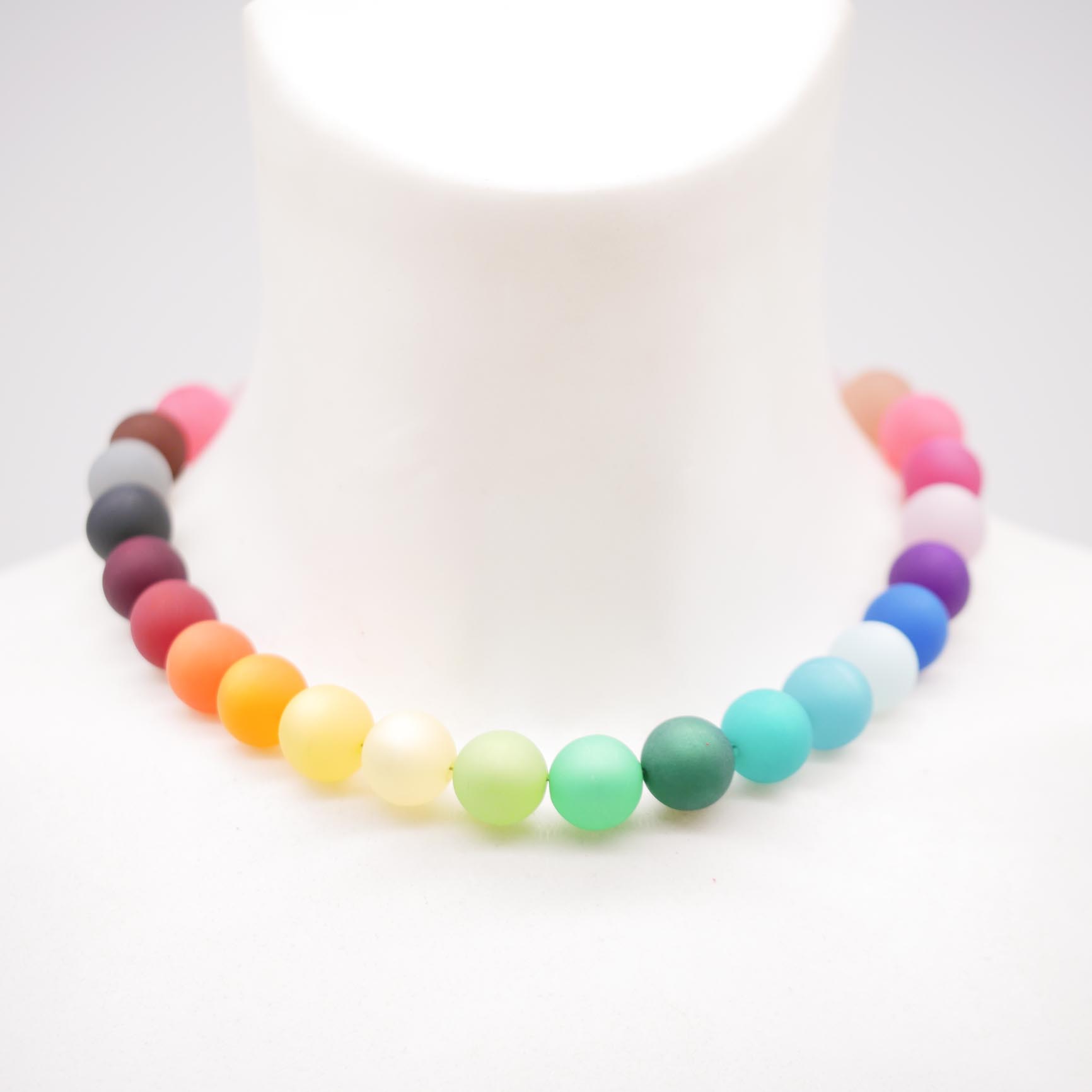 "Color Explosion", kurze Perlenkette - Regenbogen