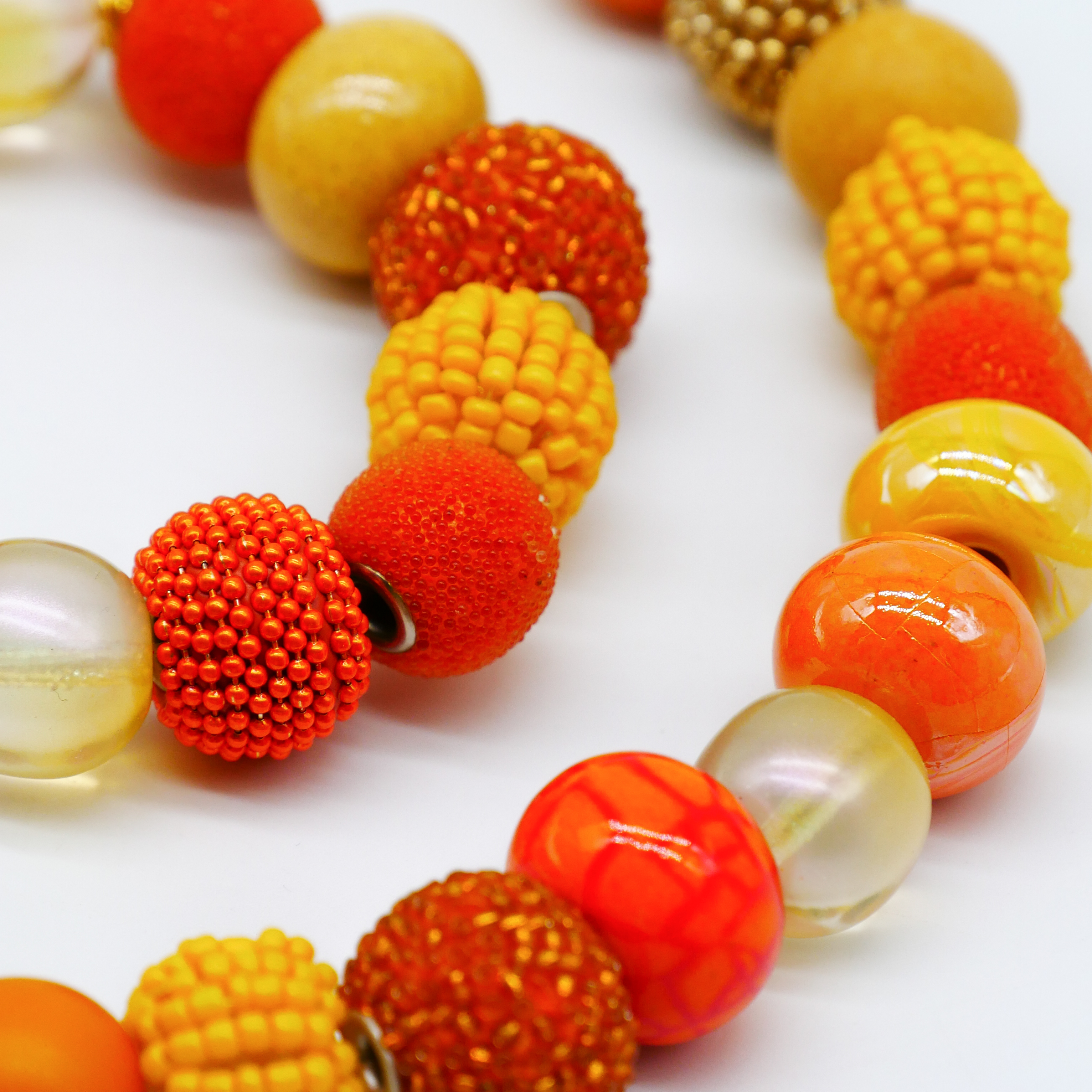 "Bollywood" Kleine Bollywood Ø ca. 16 mm, gelb-orange