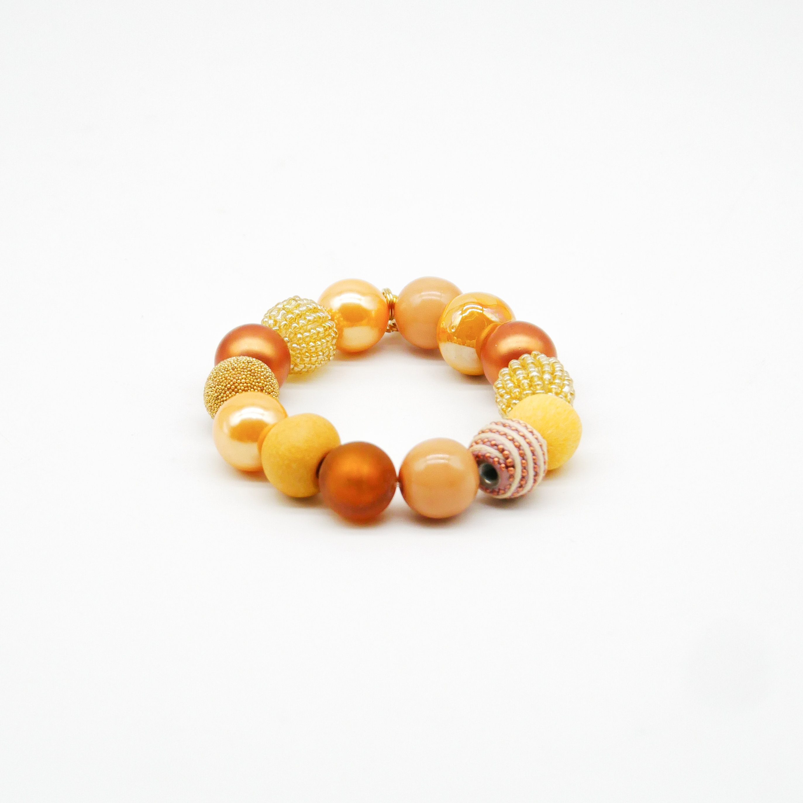  "Bollywood" Armband auf Gummi, sand