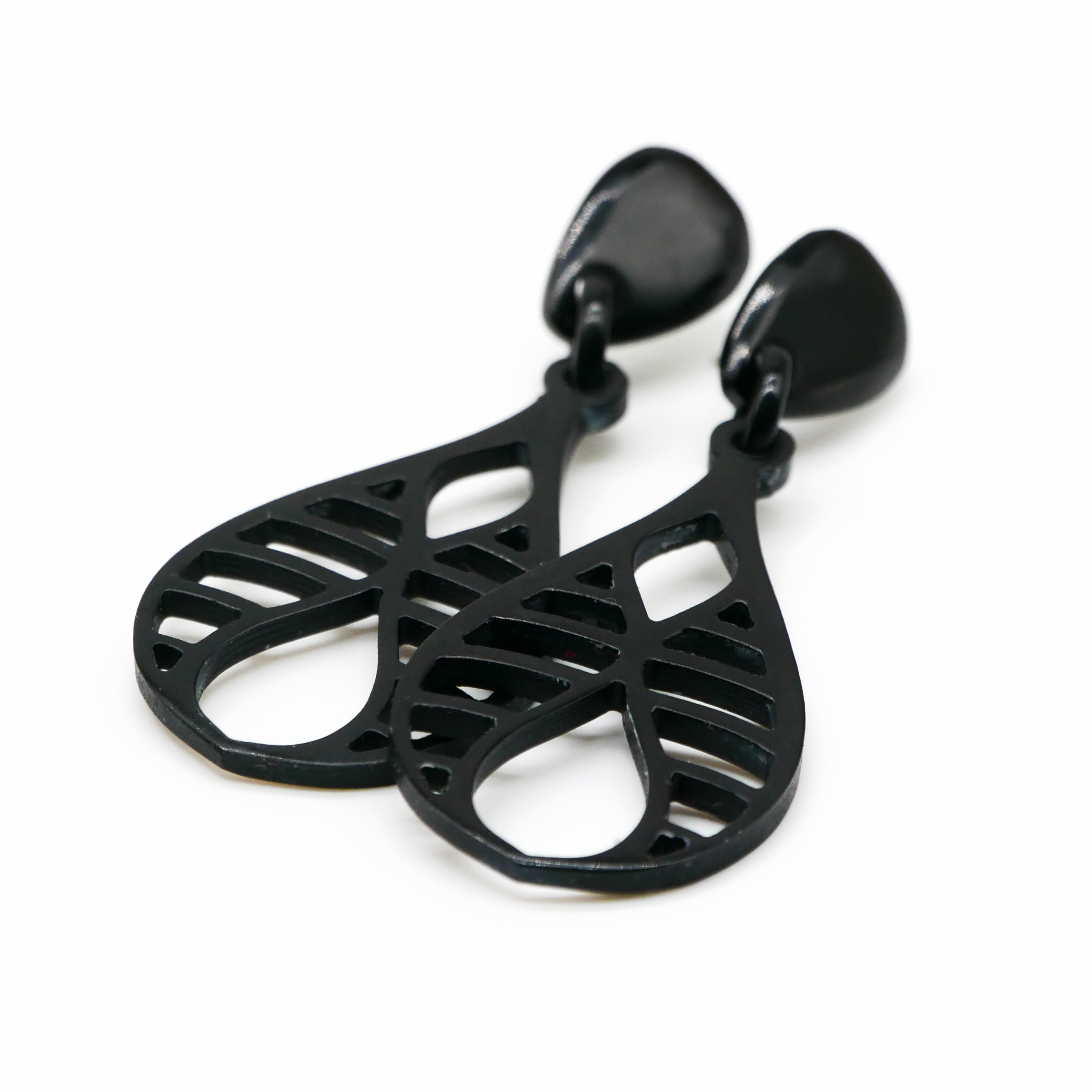  "Craft Art" Ohrring "Pendel" black Horn