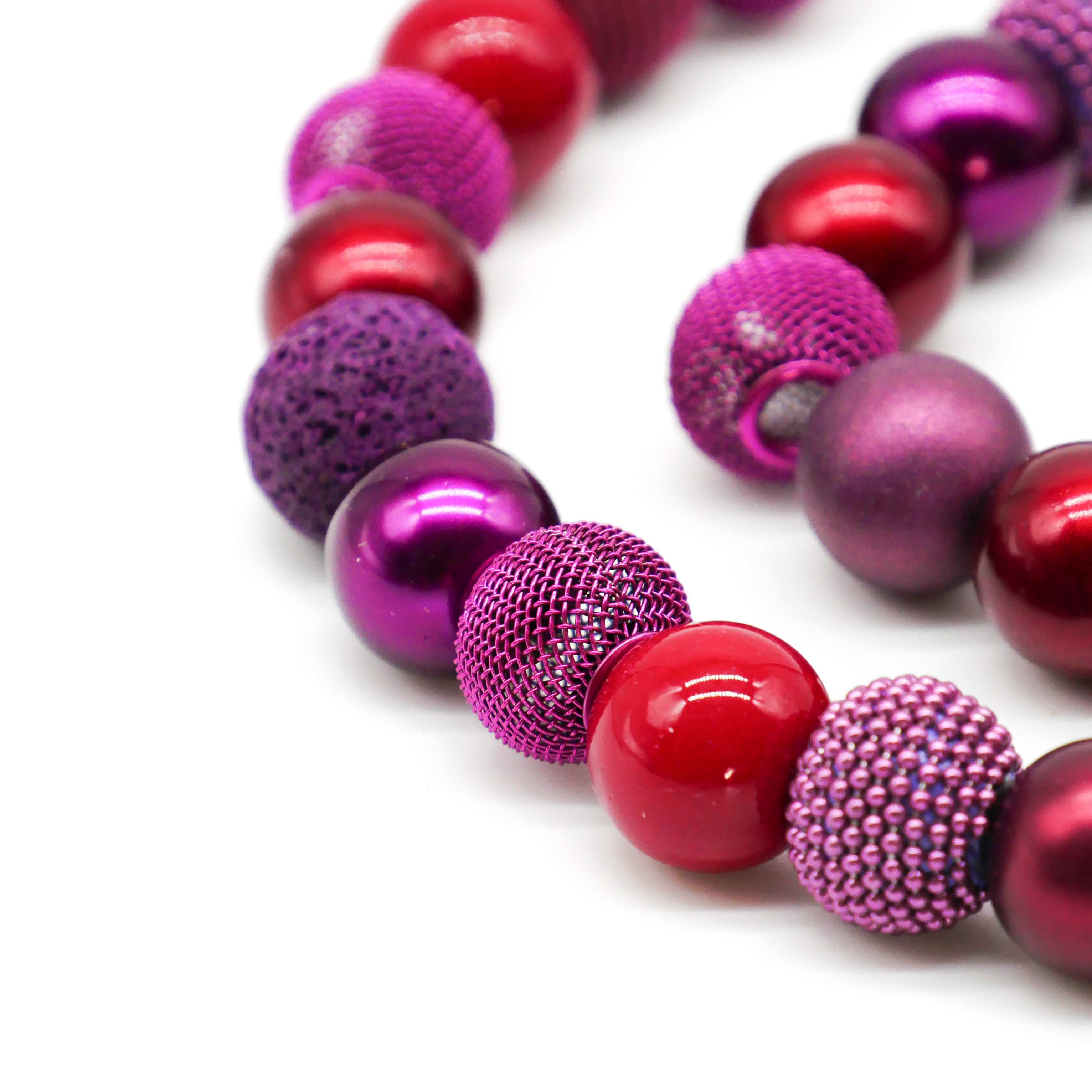  "Bollywood" Armband auf Gummi, burgunder