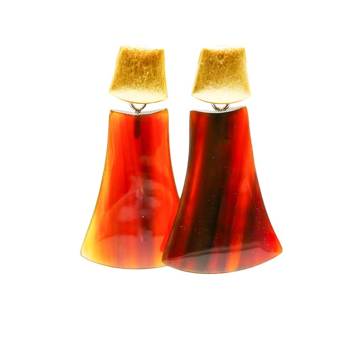 "Craft Art" earrings "Kreuz",white horn "Craft Art" earrings "Kreuz",white horn