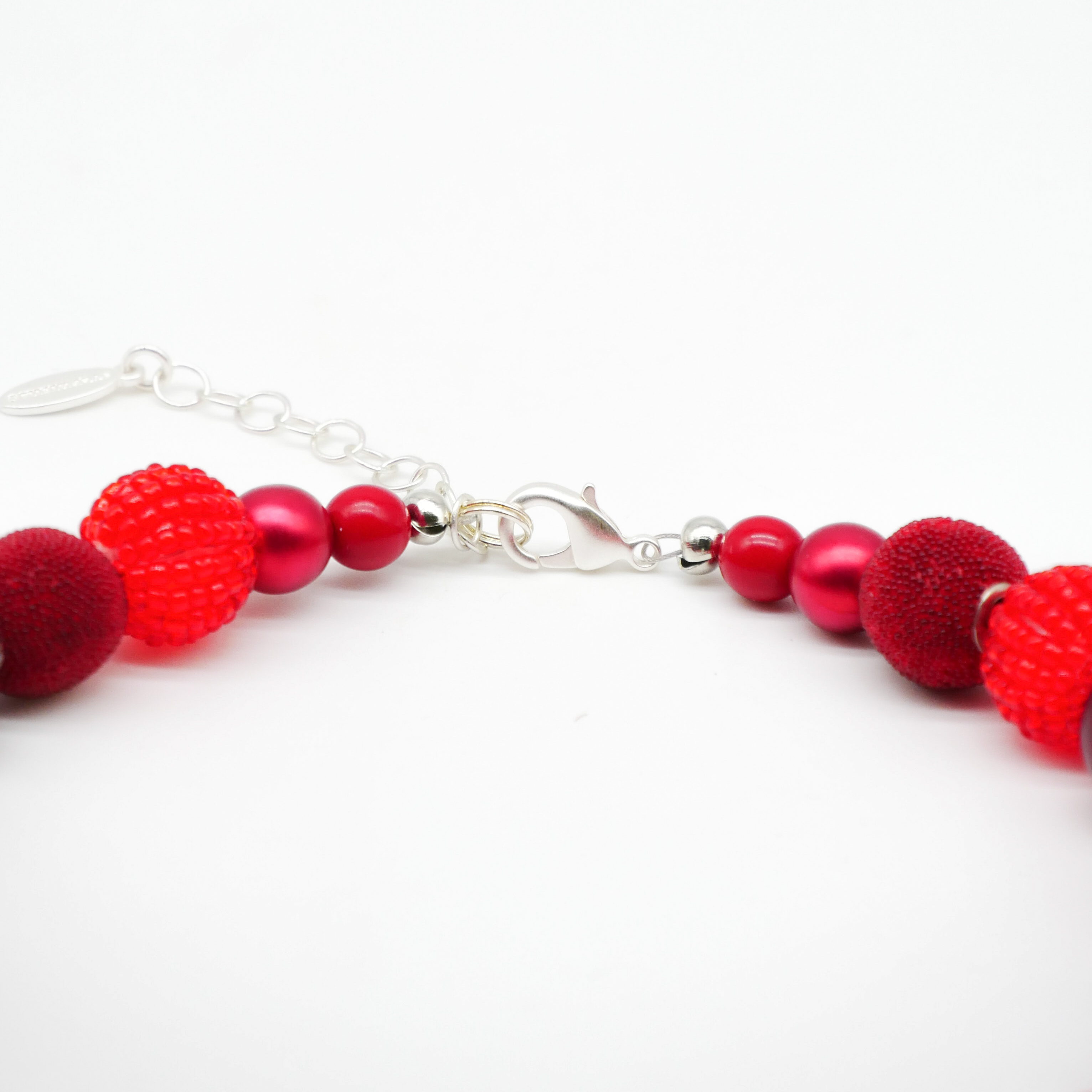 "New Bowls" necklace, bordeaux