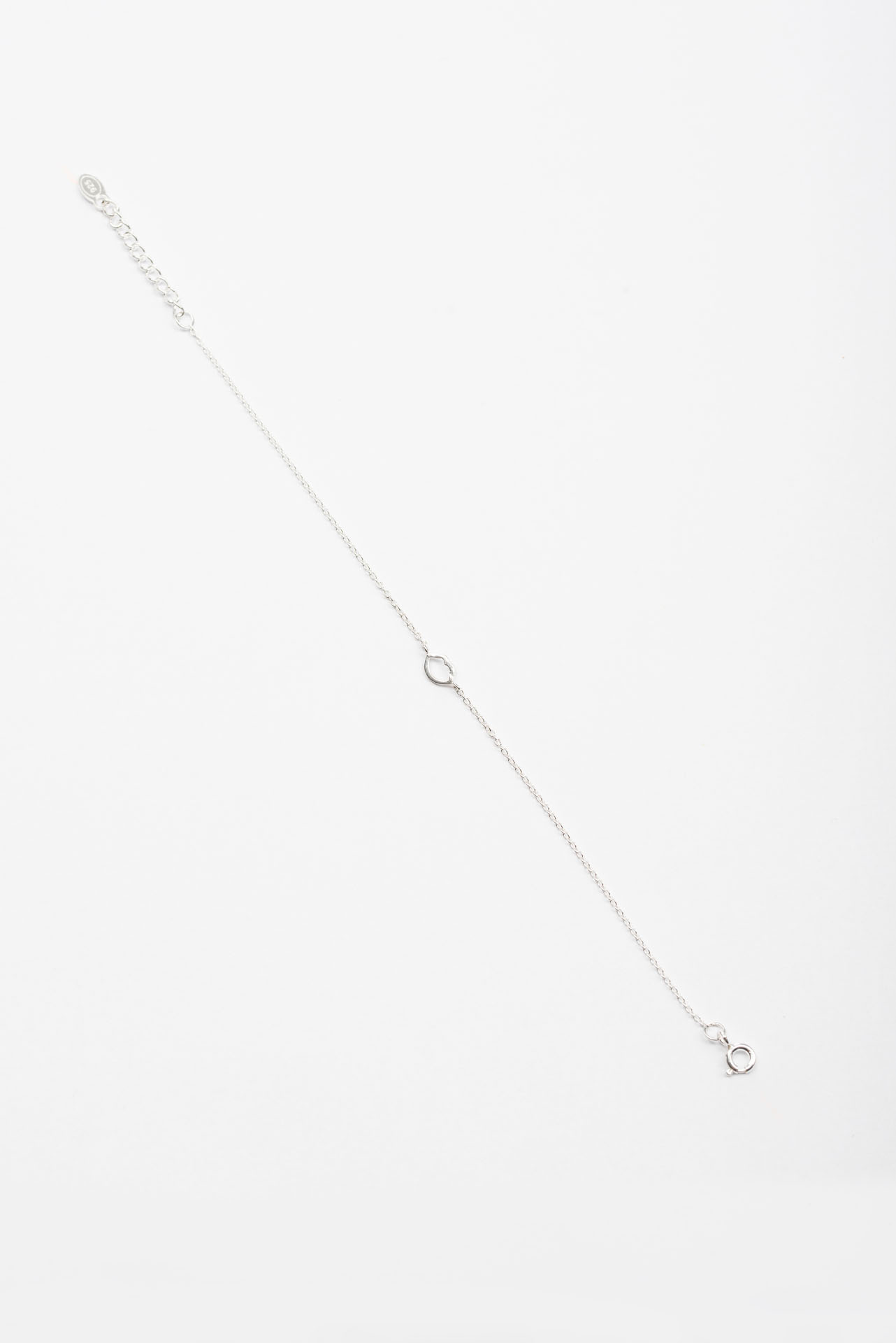 "925er Sterlingsilber" feines Armband - kleiner Kussmund