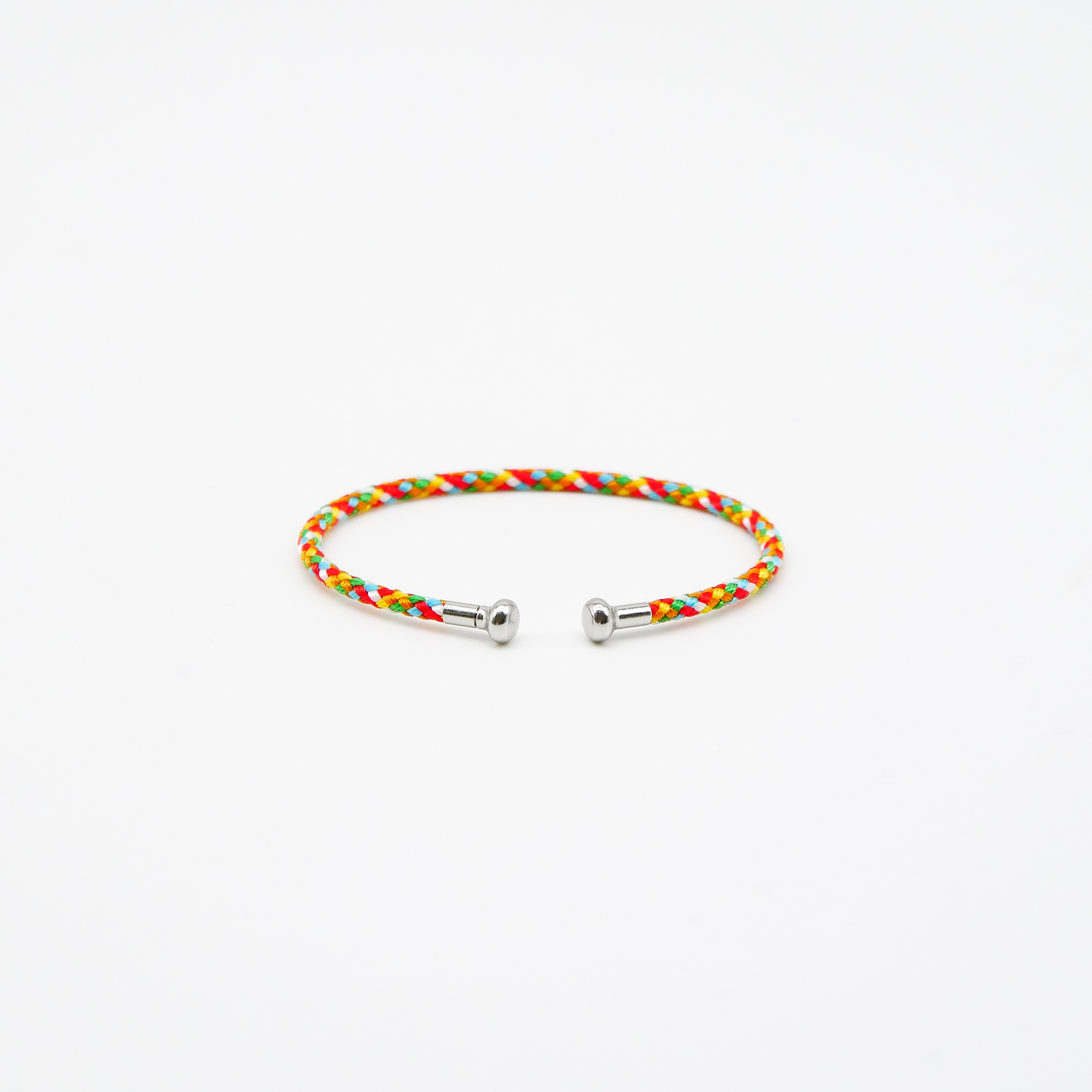 "Summer Feeling", buntes Armband mit abschraubbarer Endkappe silber