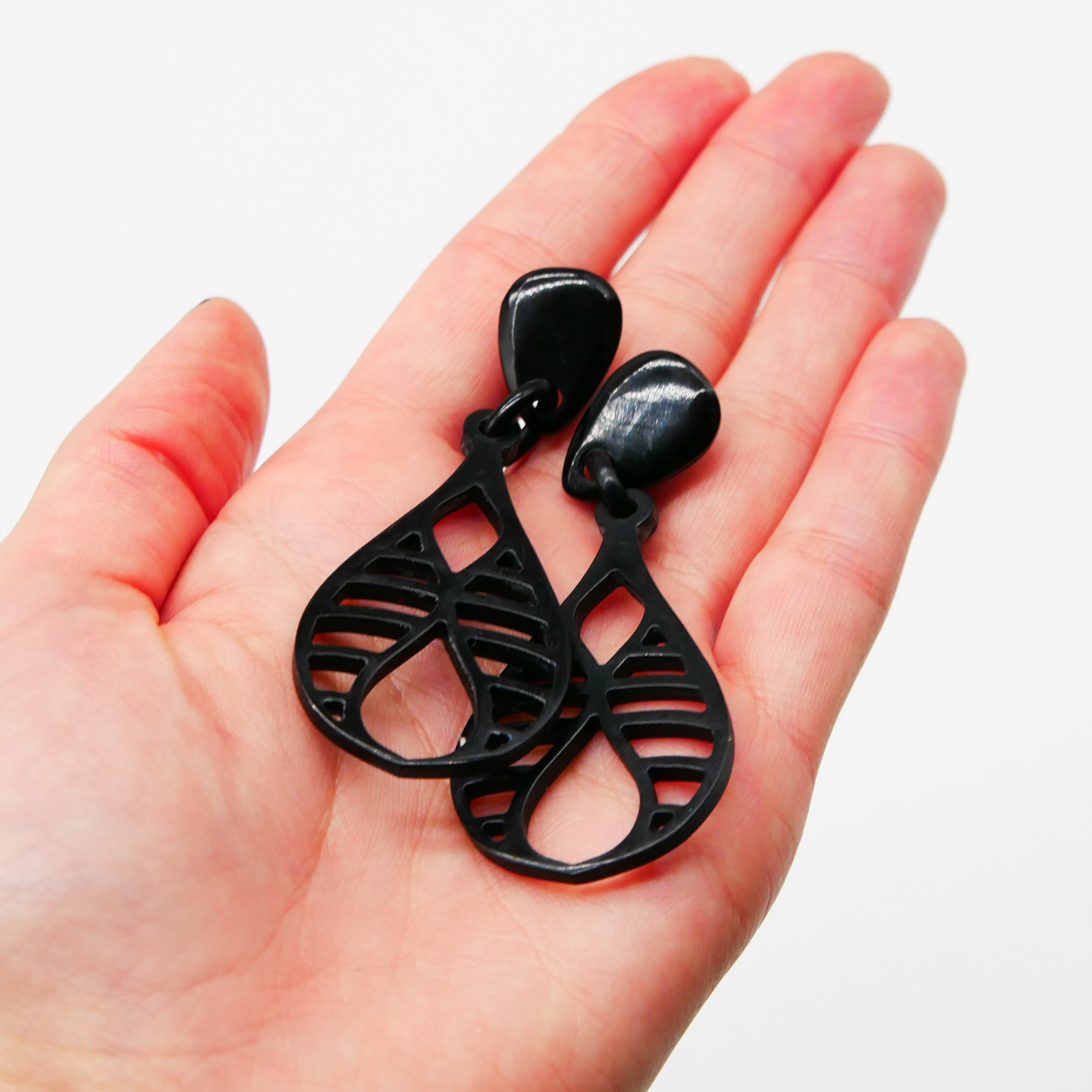  "Craft Art" Ohrring "Pendel" black Horn