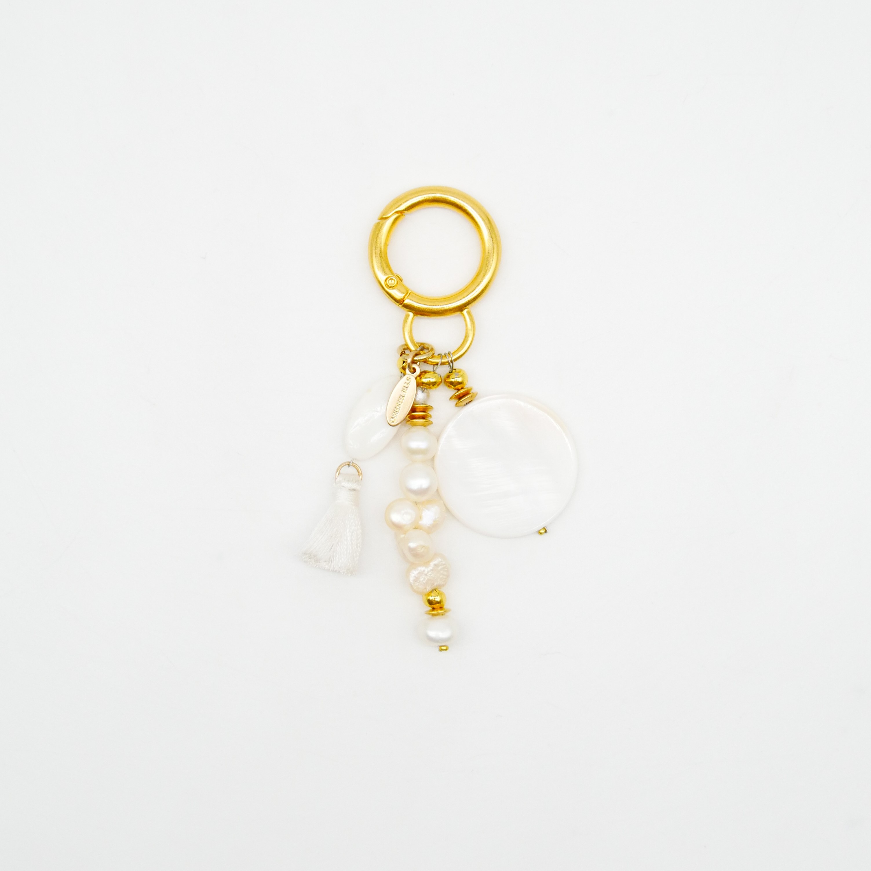 "Lucky Pendant" Anhänger, 3 Stränge Glas SWZ Perlen und Muschelperlen 