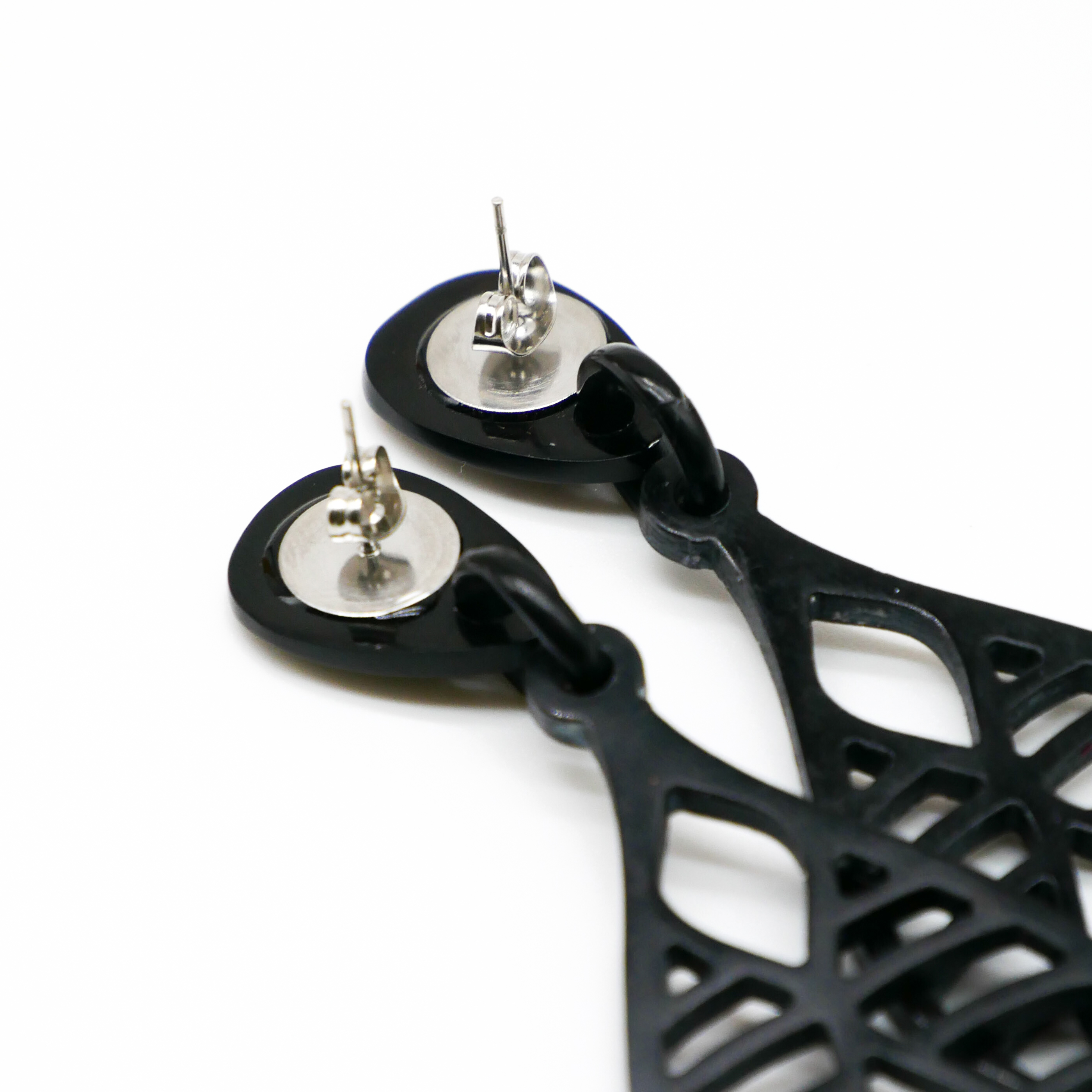  "Craft Art" Ohrring "Pendel" black Horn