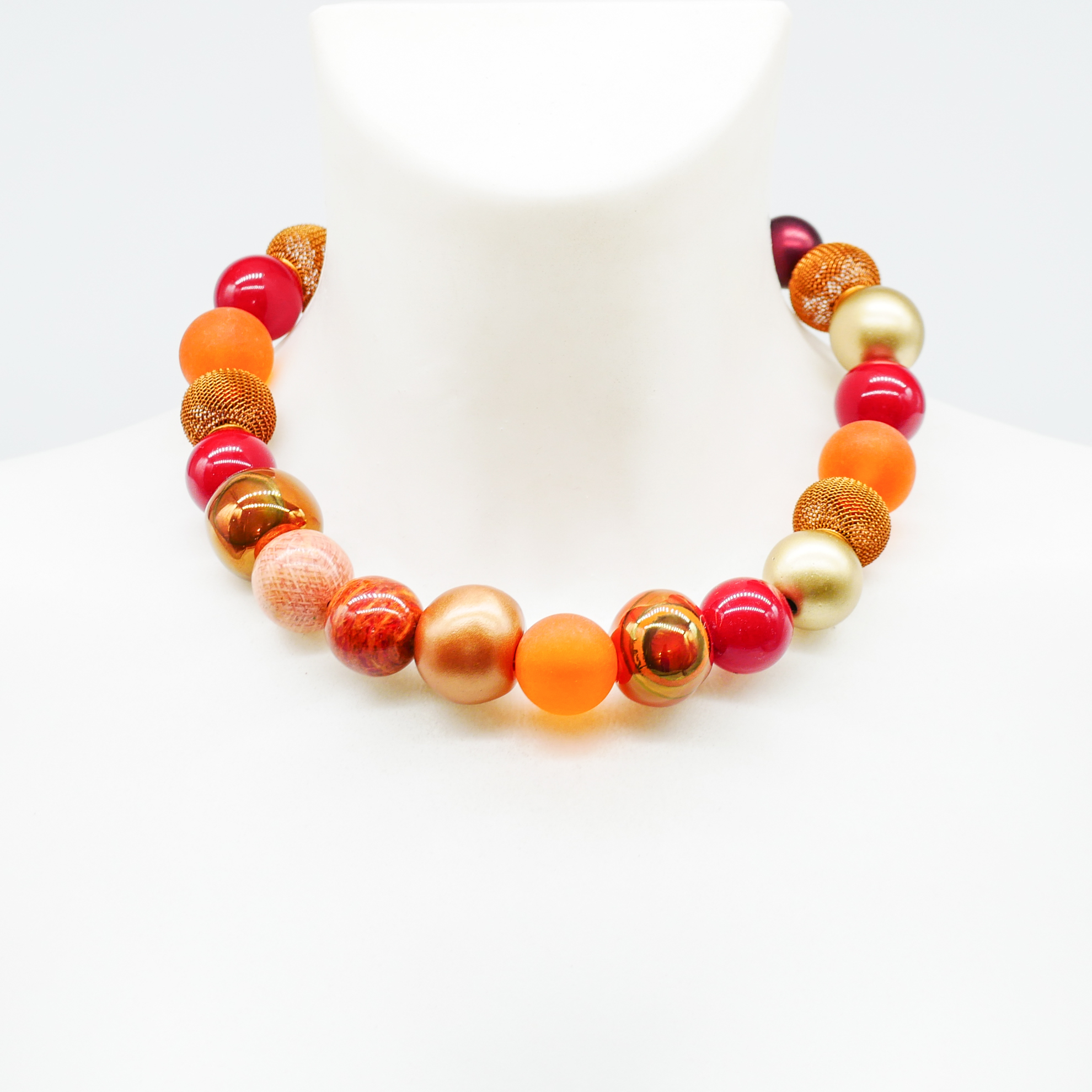 "Bollywood" Kette, Blutorange