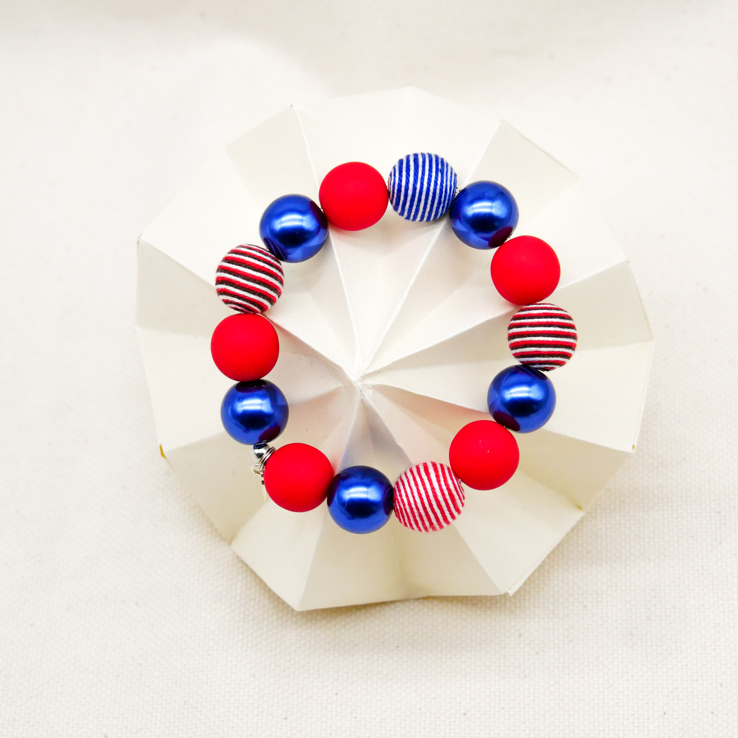  "Bollywood" Armband auf Gummi, marine