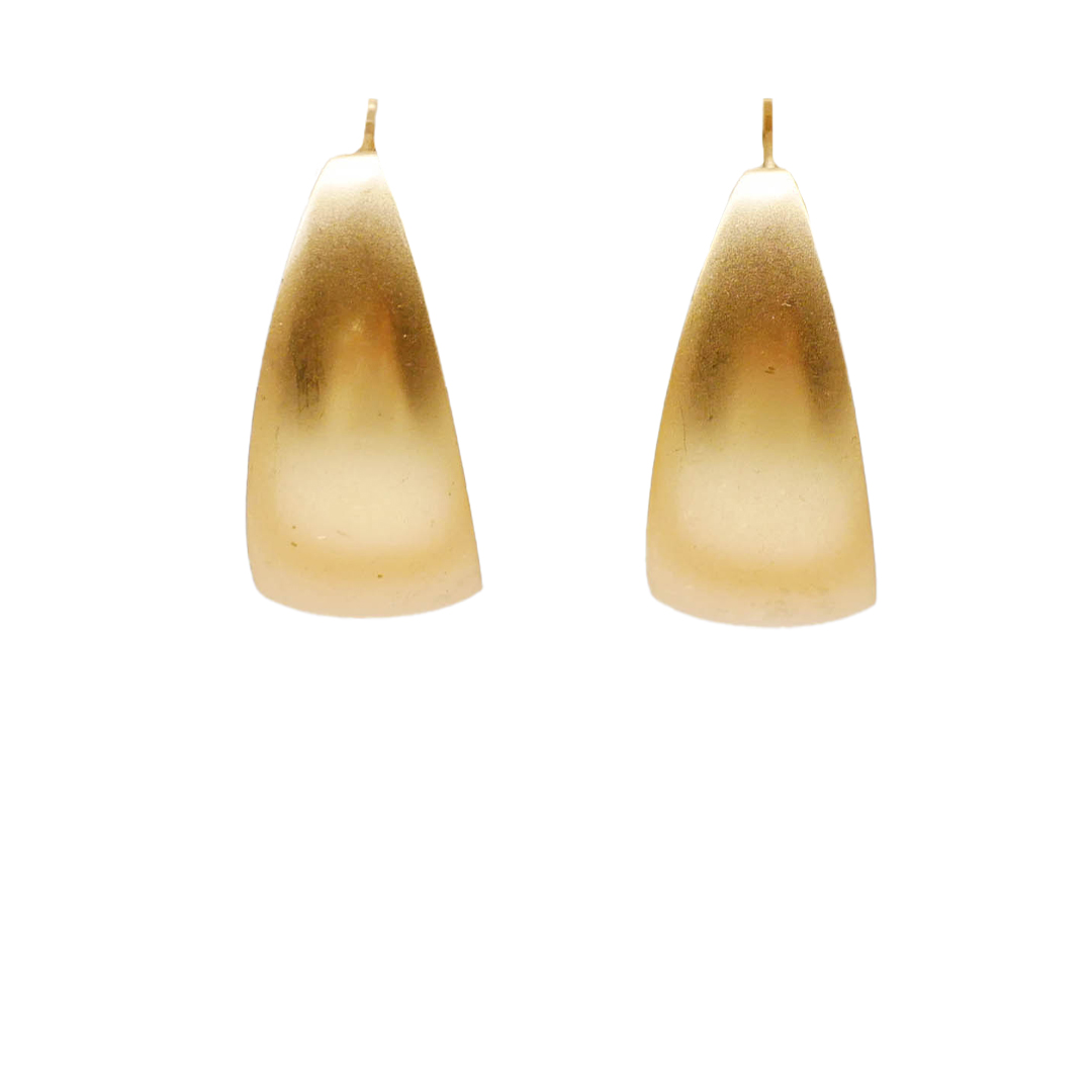 "Circle", creole earring Ø approx. 27mm, approx. 20mm smooth and curved, gold matt