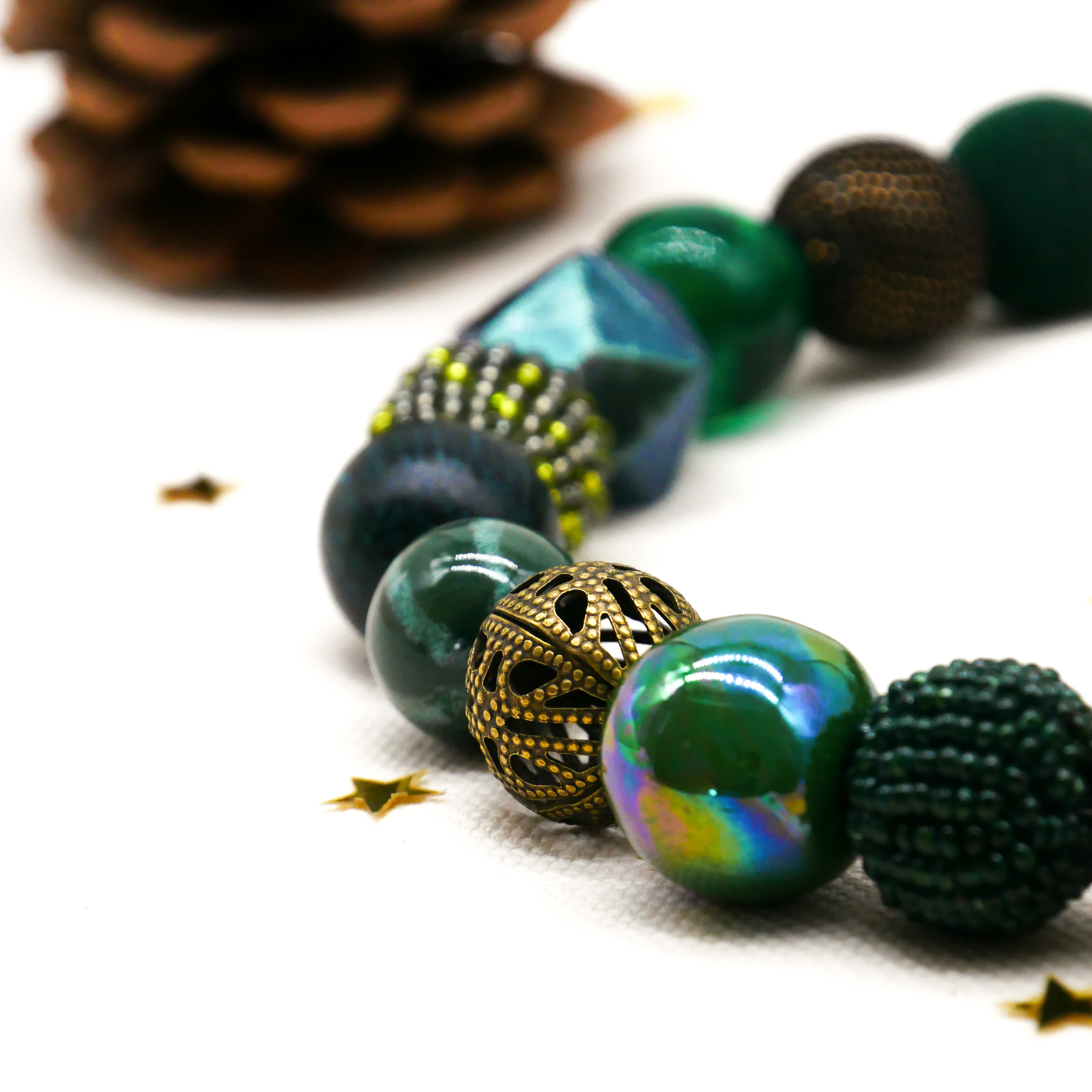 "Bollywood" Kette Ø ca. 20 mm, burnt olive