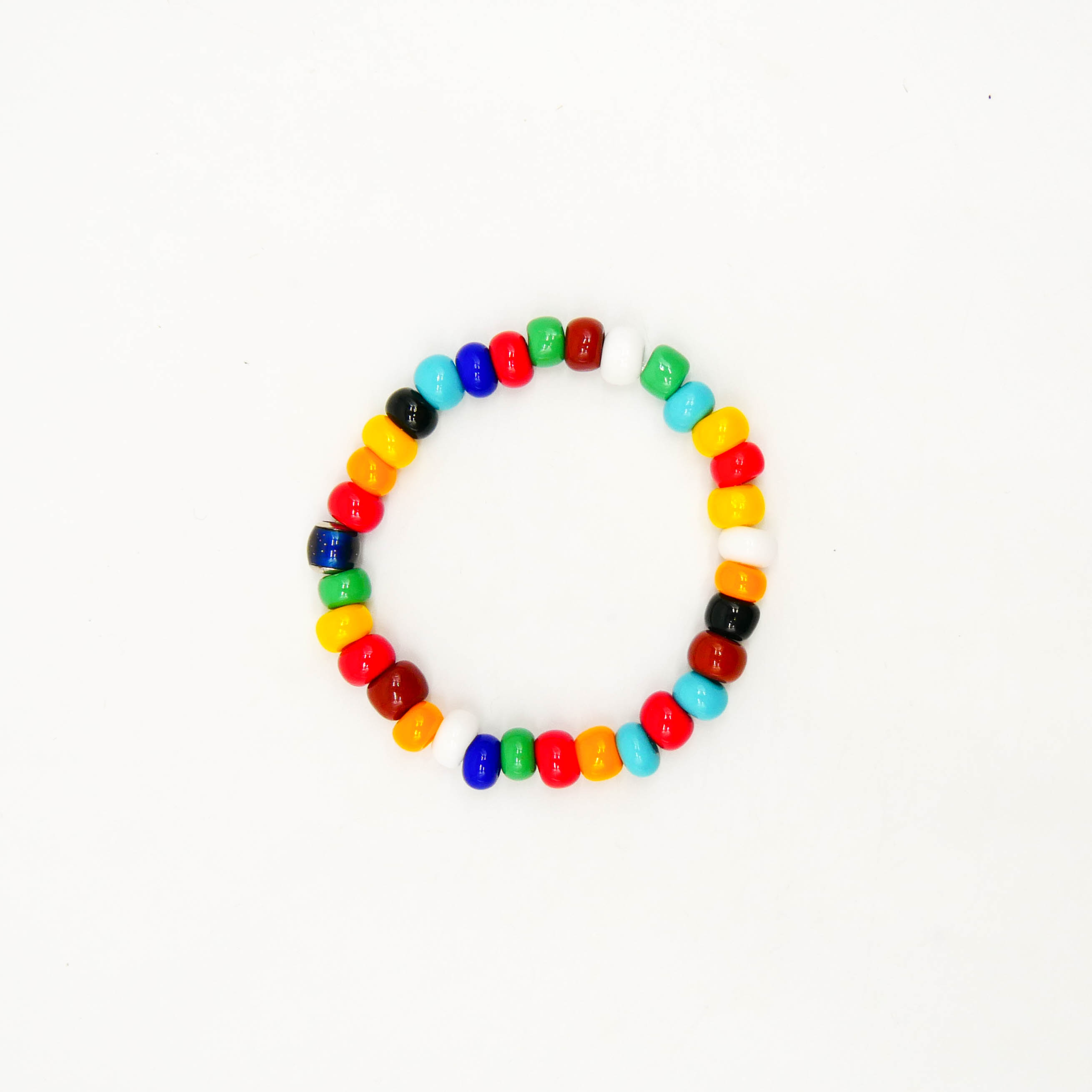  DIY kleine Schmuckbox, Armband Regenbogen, ø 8 mm Rocaillesperlen bunte Mischung