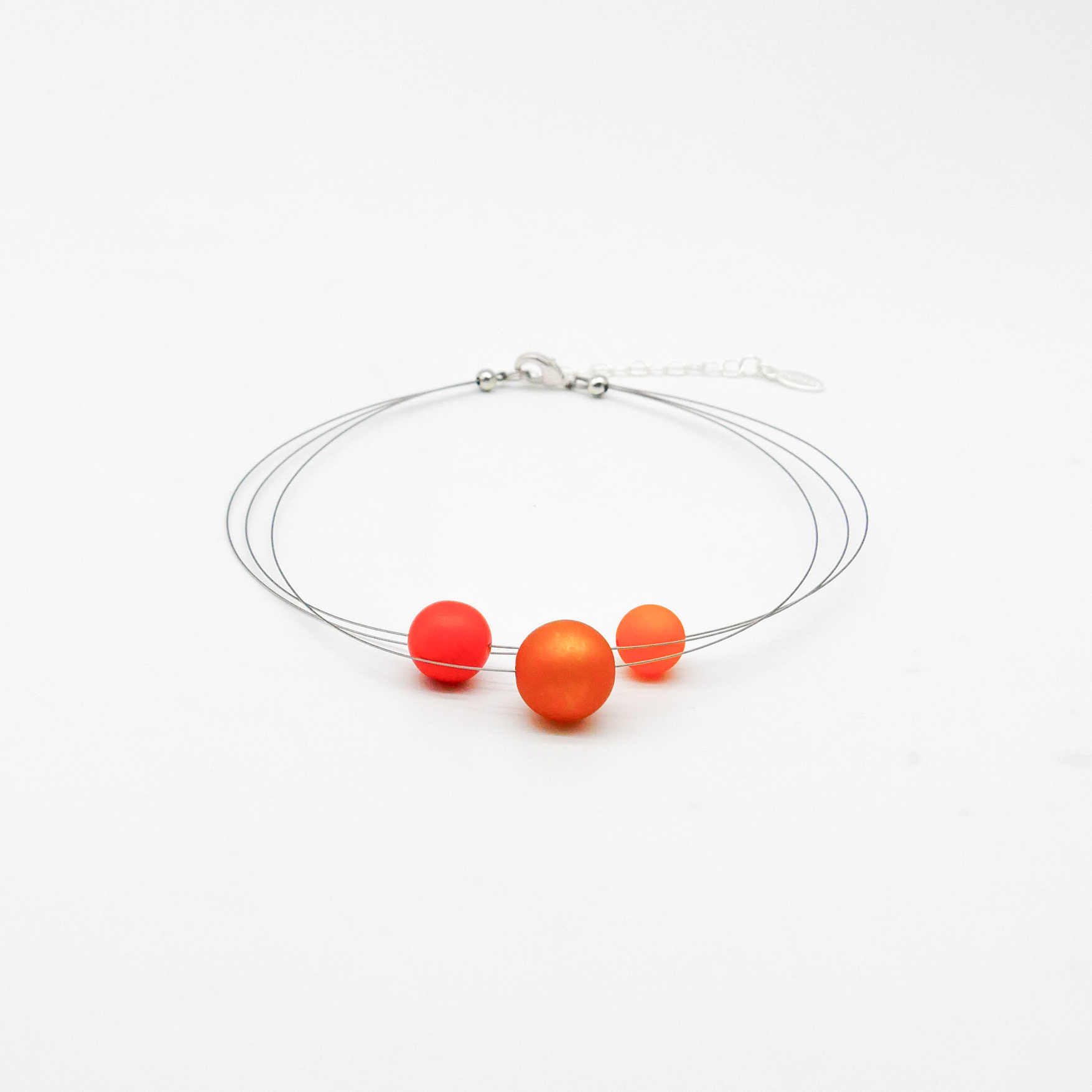  Color Explosion, kurze 3-Strang Kette "Planet" - Jupiter orange