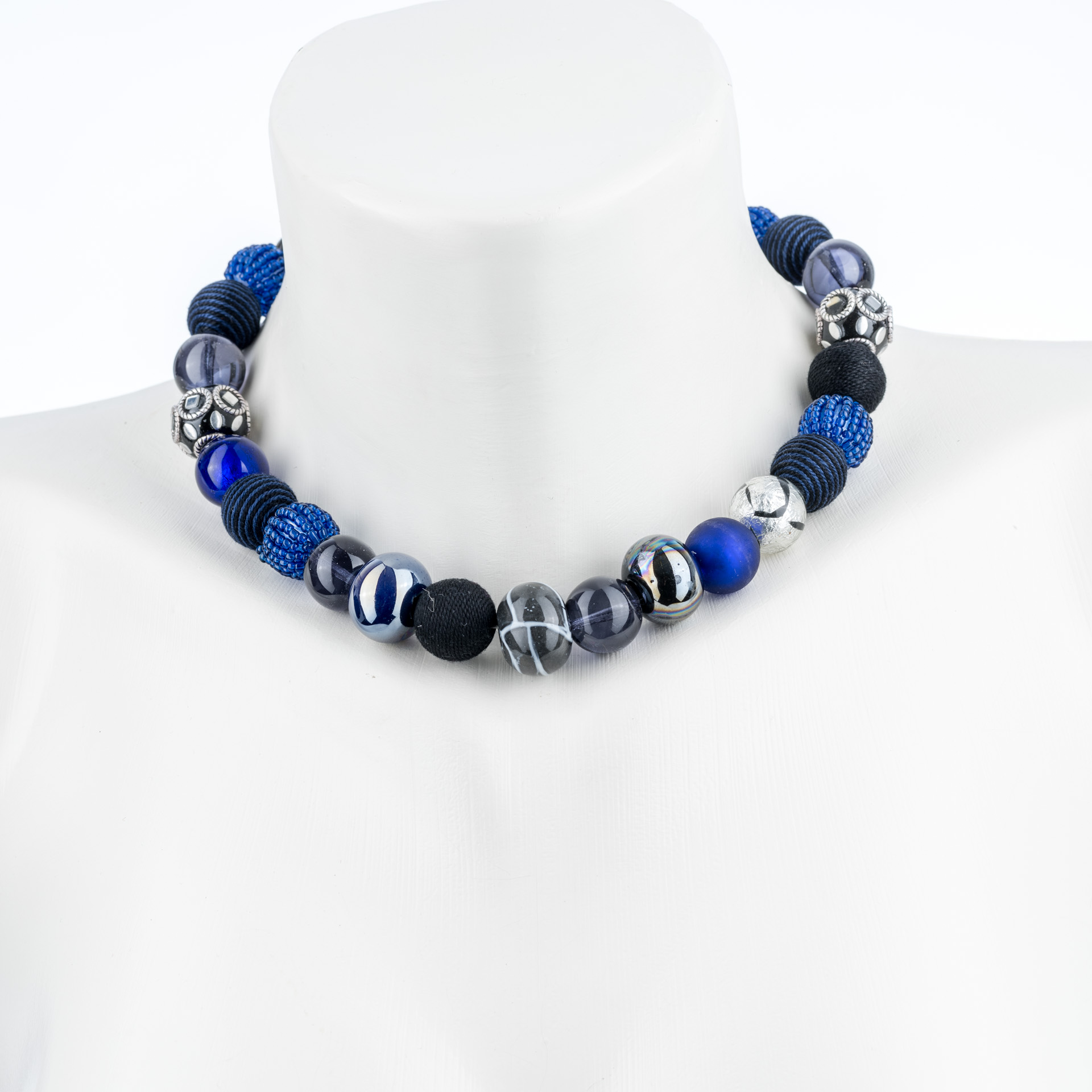 "Bollywood" Kette, Black Blue