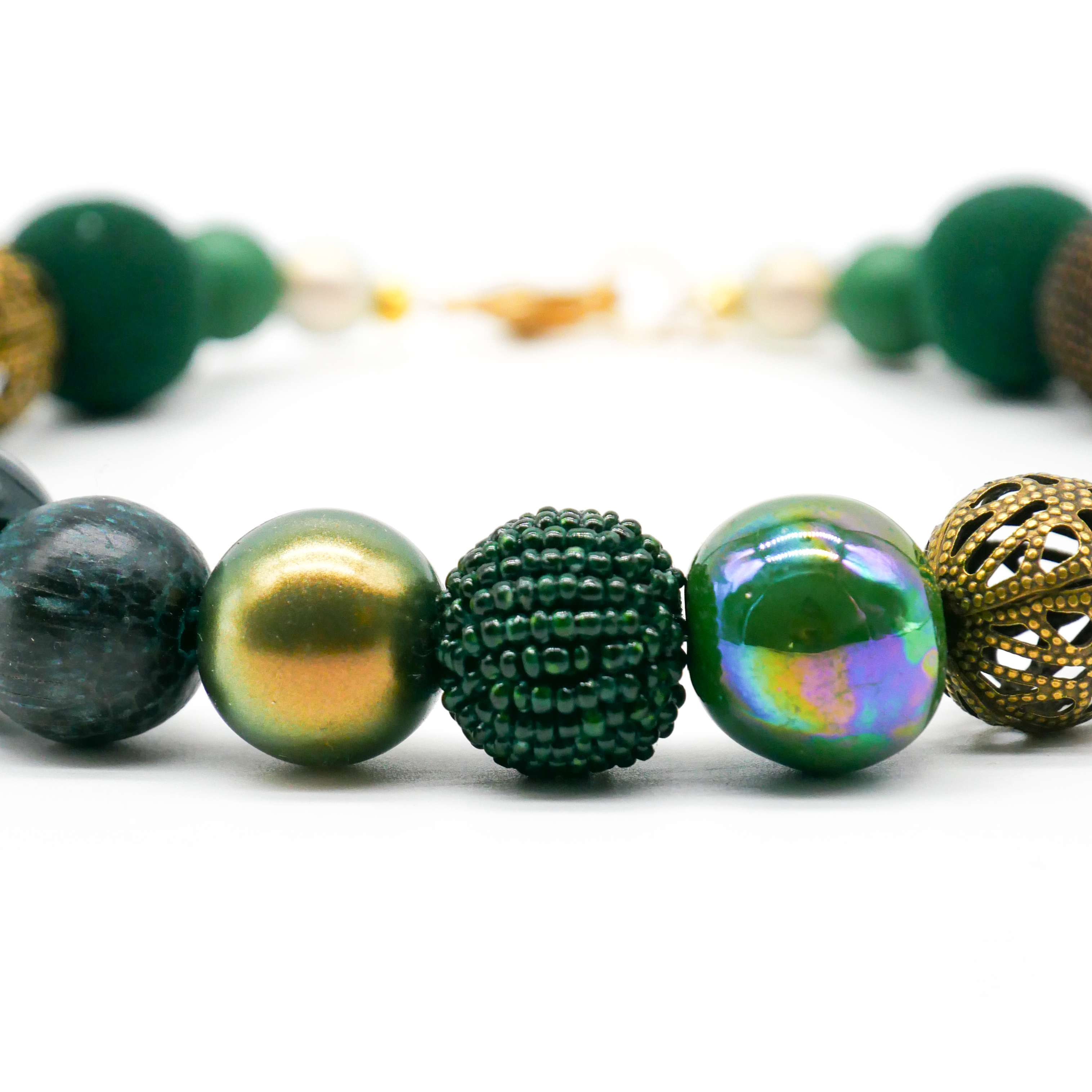 "Bollywood" Kette Ø ca. 20 mm, burnt olive