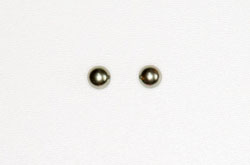 Ohrstecker, Glasperle, 8mm, moosgrün