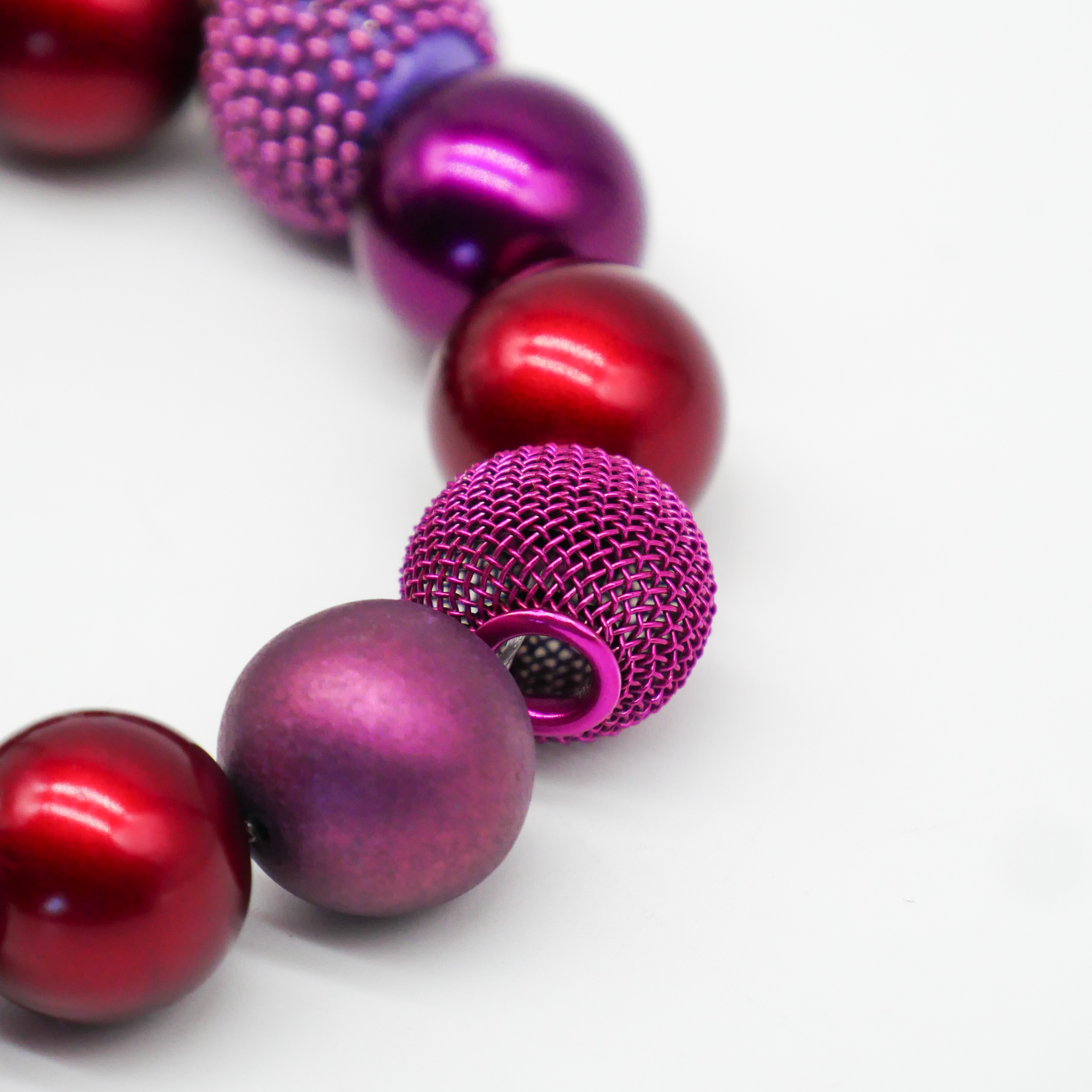  "Bollywood" Armband auf Gummi, burgunder