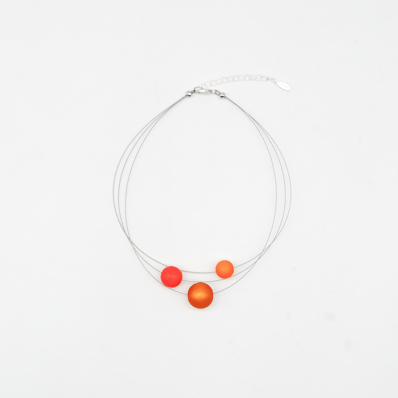  Color Explosion, kurze 3-Strang Kette "Planet" - Jupiter orange