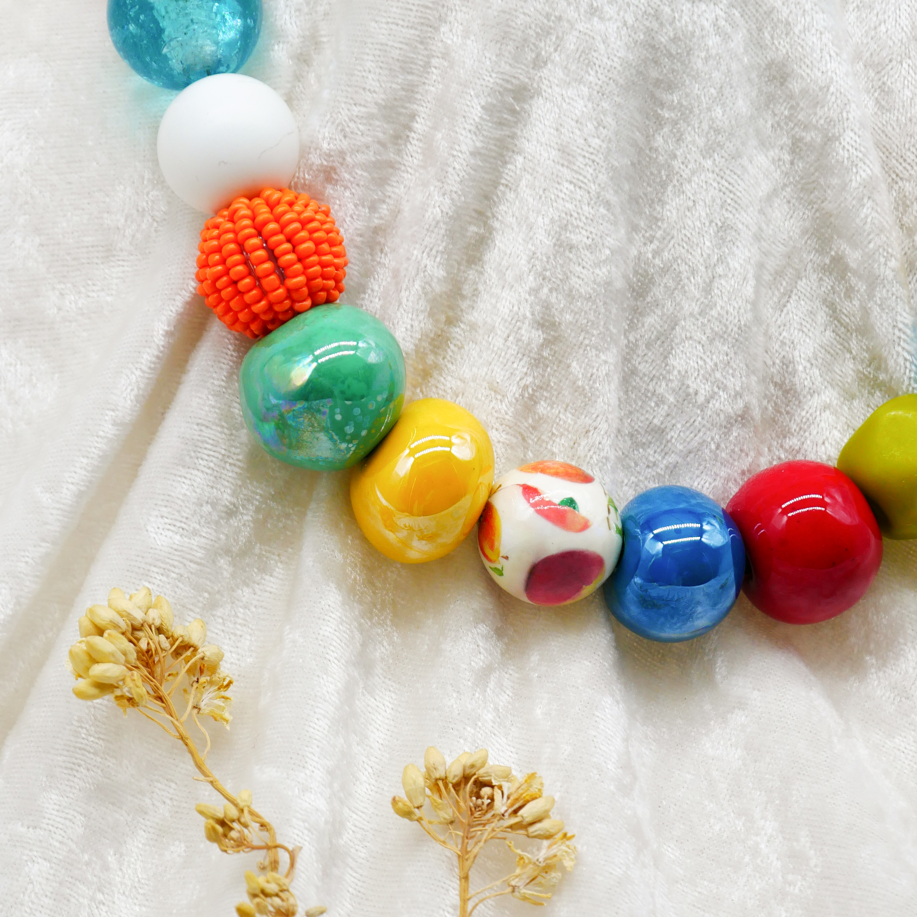 "Bollywood" Kette Ø ca. 20 mm, bunt 