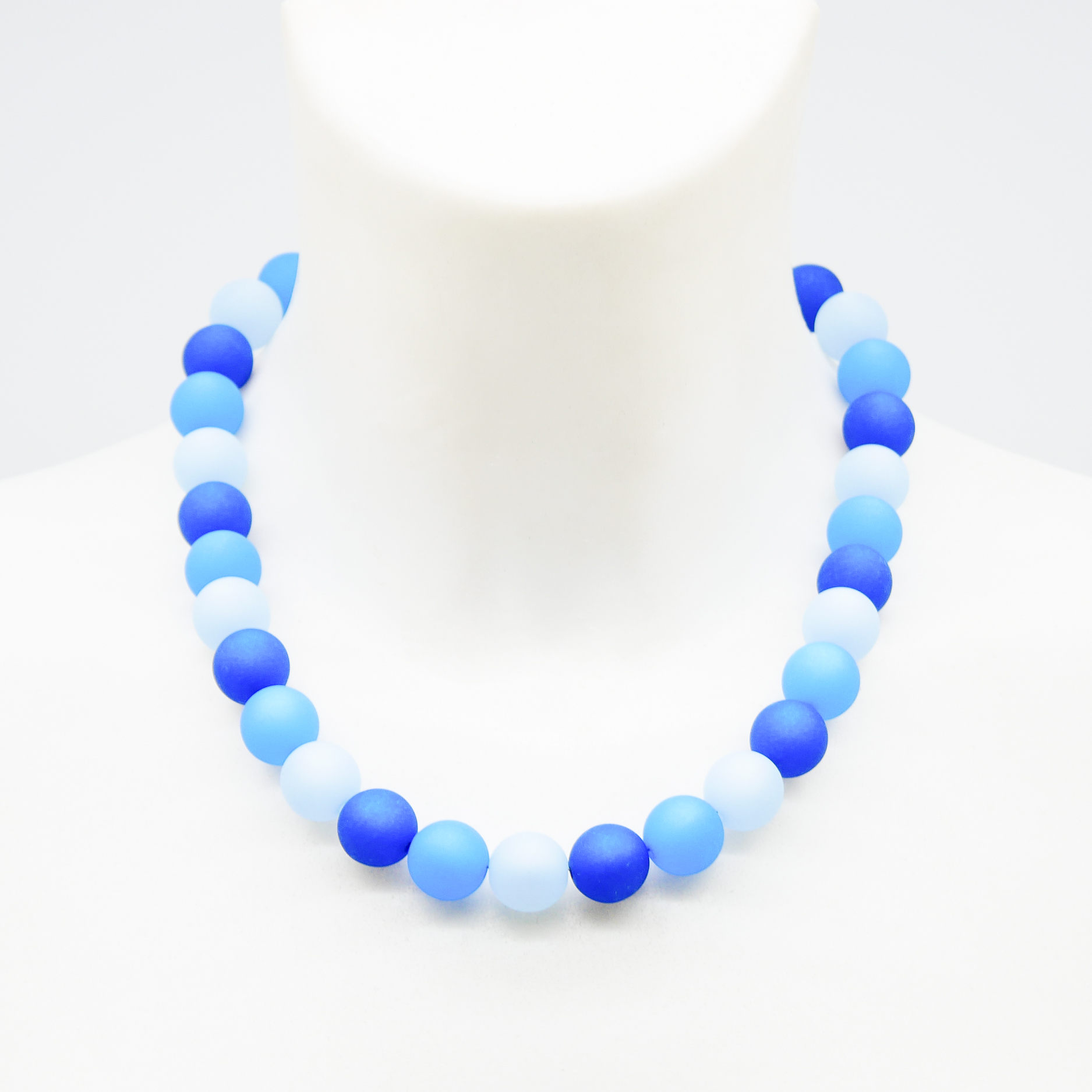 "Color Explosion", kurze Perlenkette - marineblau