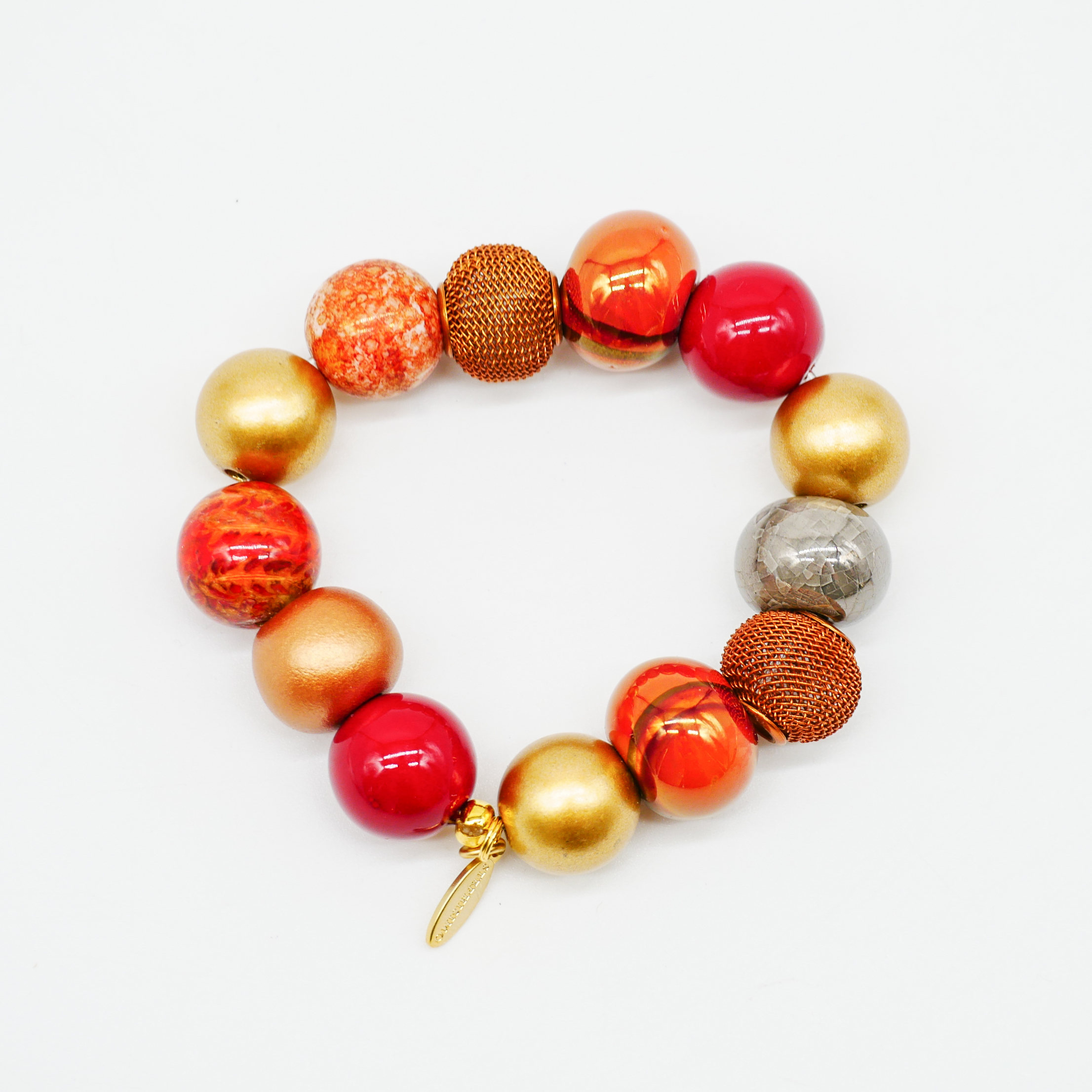 Armband zu "Bollywood", blutorange
