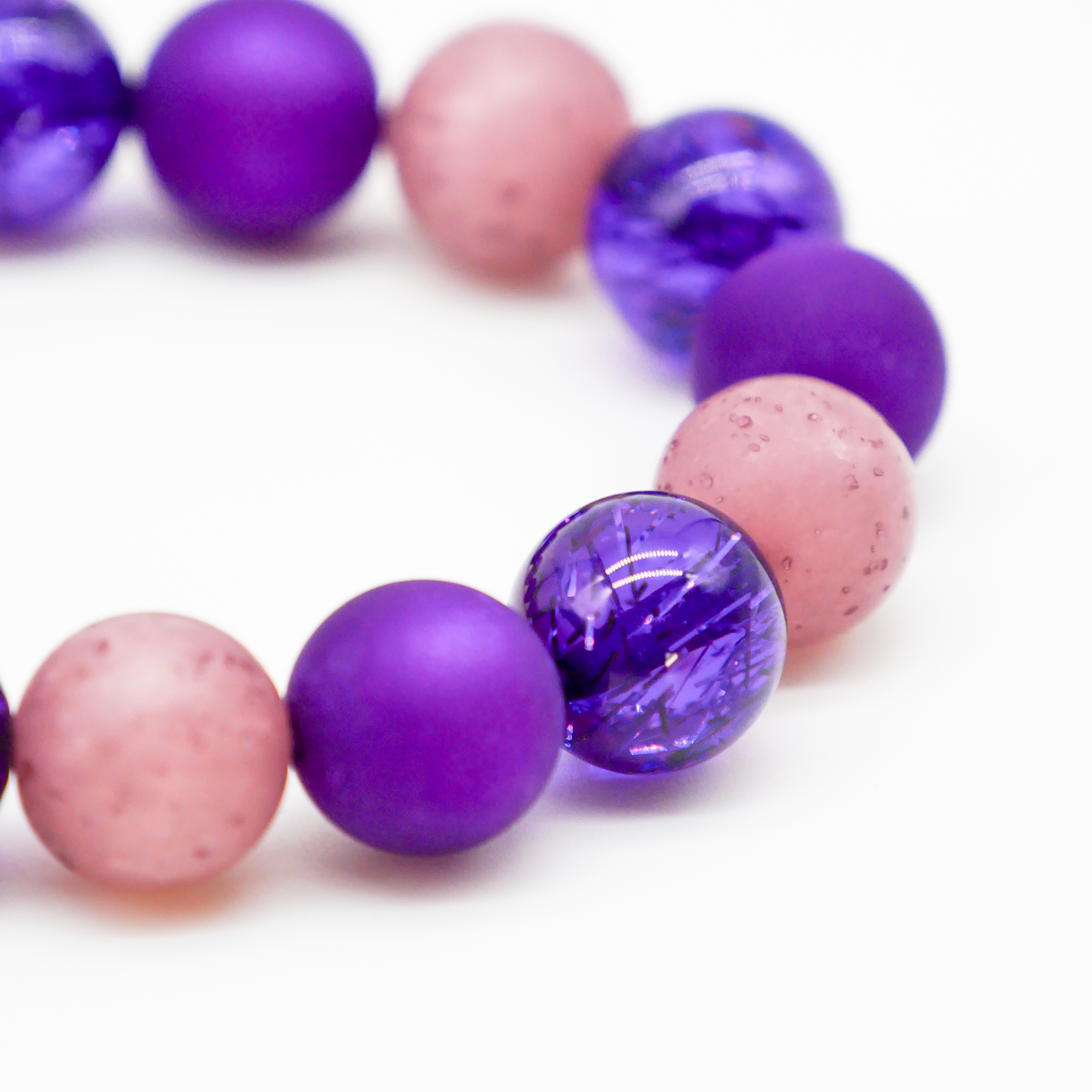 "Color Explosion" Armband auf Gummi Polarisperlen - veilchenwind "Color Explosion" Armband auf Gummi Polarisperlen - veilchenwind