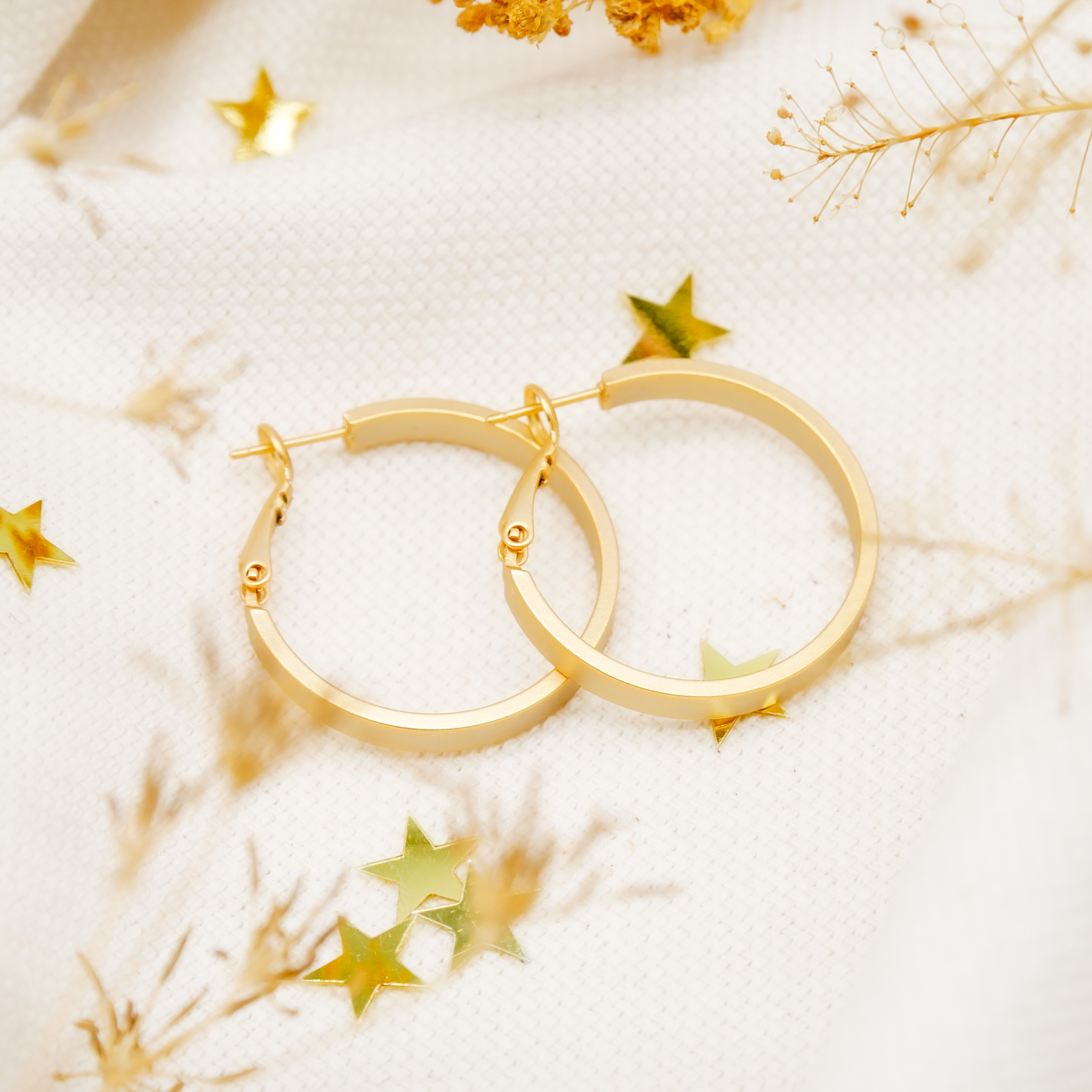  "Circle" Creole vergoldet Ø 30, 4 mm breit glatt